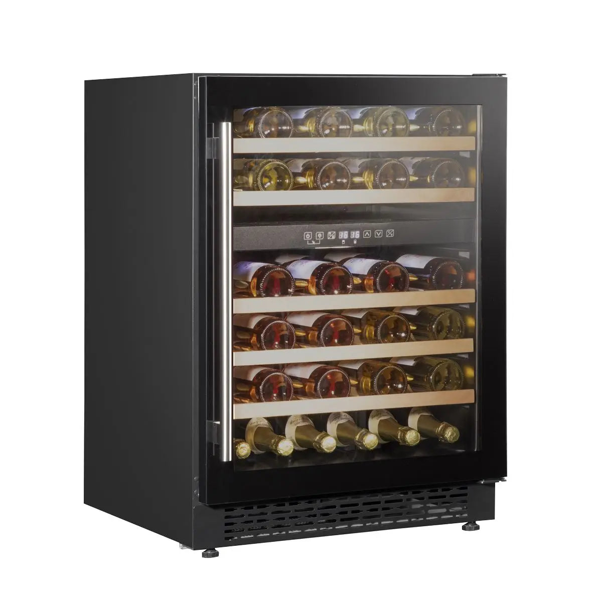 Baridi 46 Bottle Wine Cellar Fridge with Digital Touch Screen Controls, Black White Rose Tools