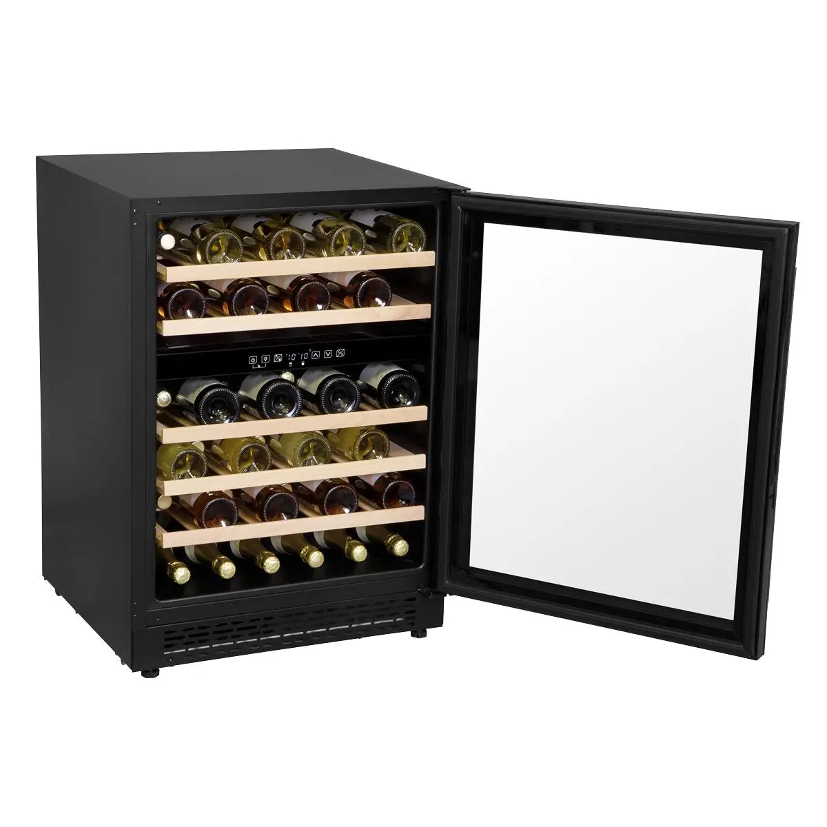 Baridi 46 Bottle Wine Cellar Fridge with Digital Touch Screen Controls, Black White Rose Tools