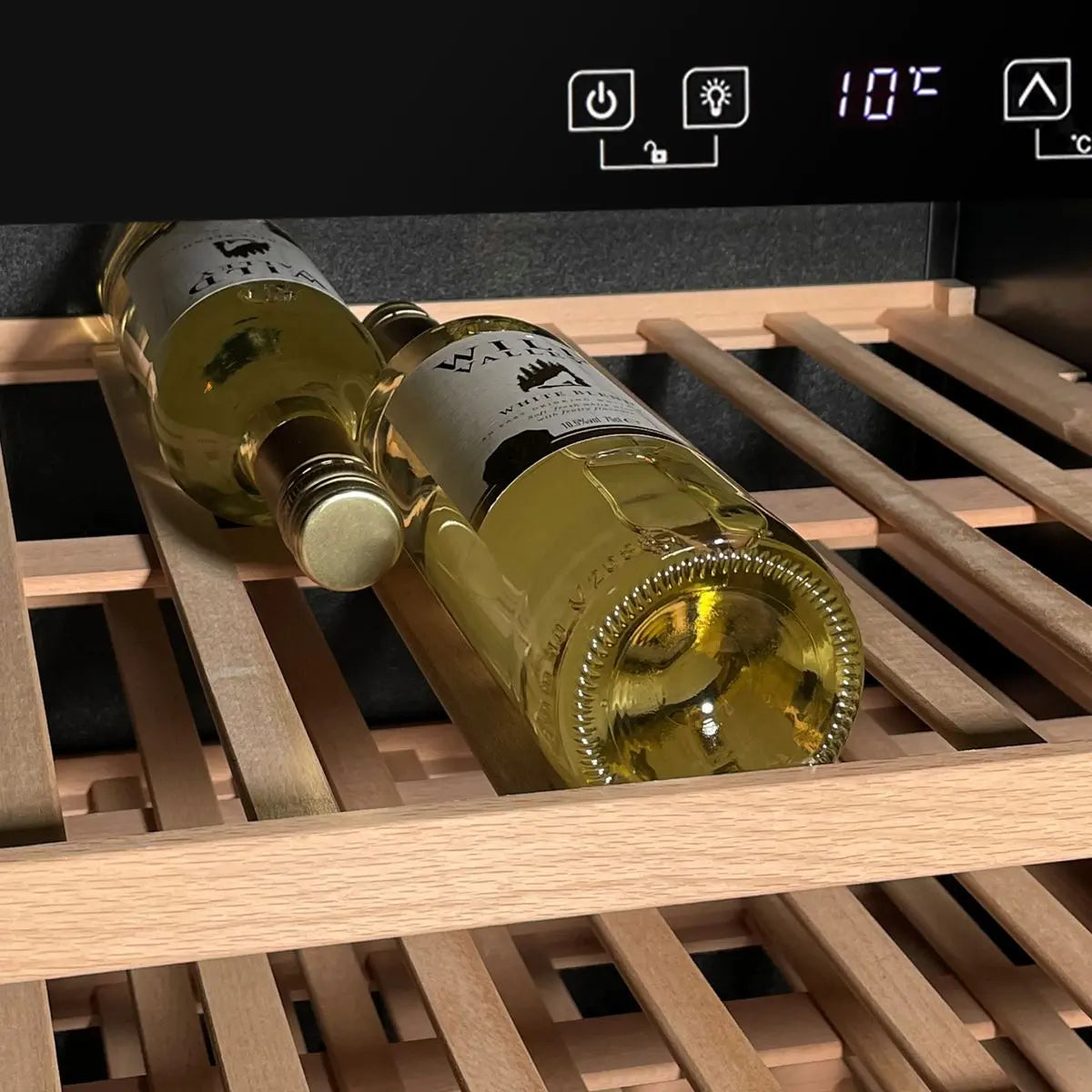 Baridi 46 Bottle Wine Cellar Fridge with Digital Touch Screen Controls, Black White Rose Tools