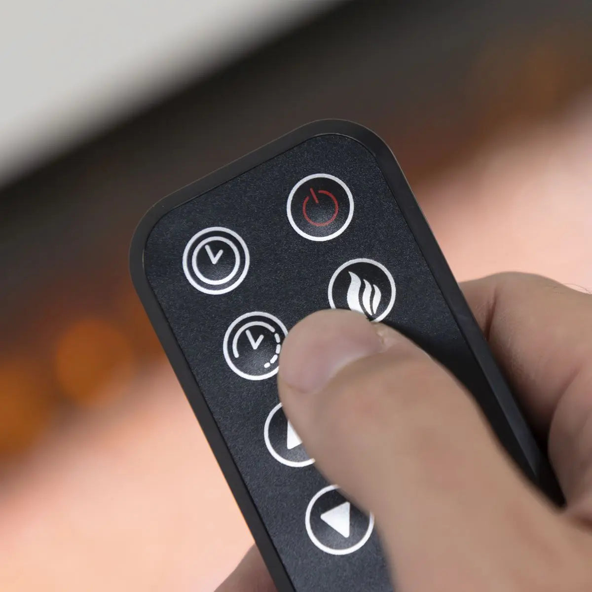 Baridi 46” Wall Mounting 1000W/2000W Electric Fireplace with LED Flame Effects, Side Glass Decoration and Pebble Accessories, White  White Rose Tools