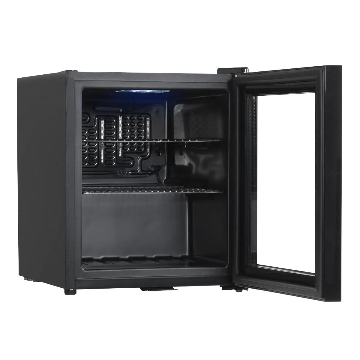 Baridi 50L Tabletop Beer & Drinks Mini Fridge with Light 3-10°C - Black & Glass  White Rose Tools