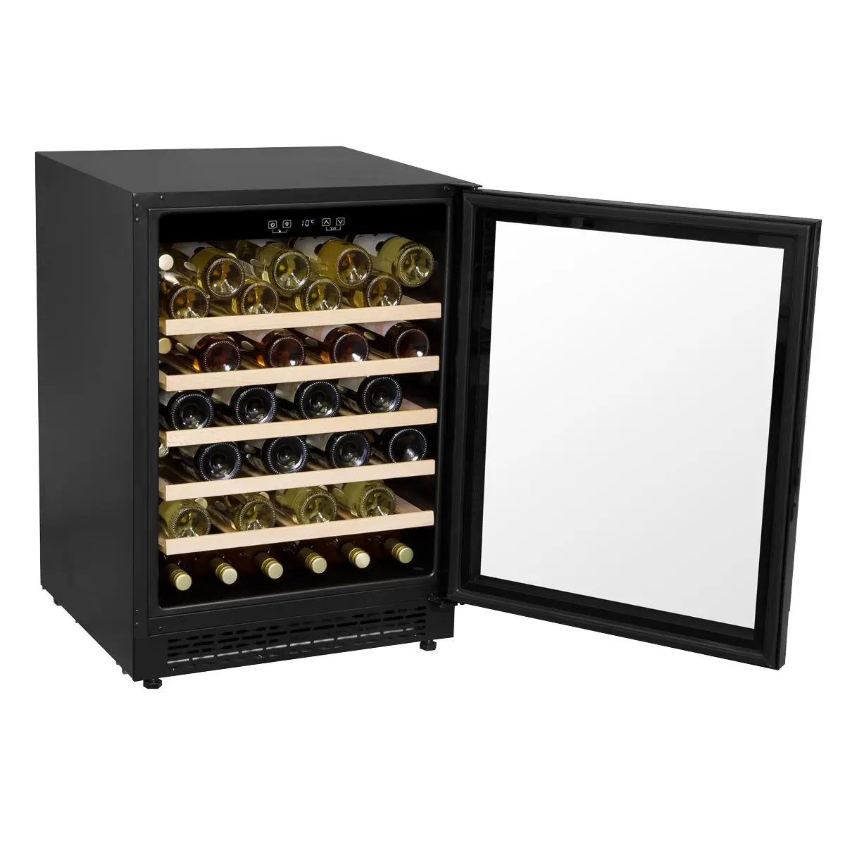 Baridi 54 Bottle Wine Cellar Fridge with Digital Touch Screen Controls, Black White Rose Tools