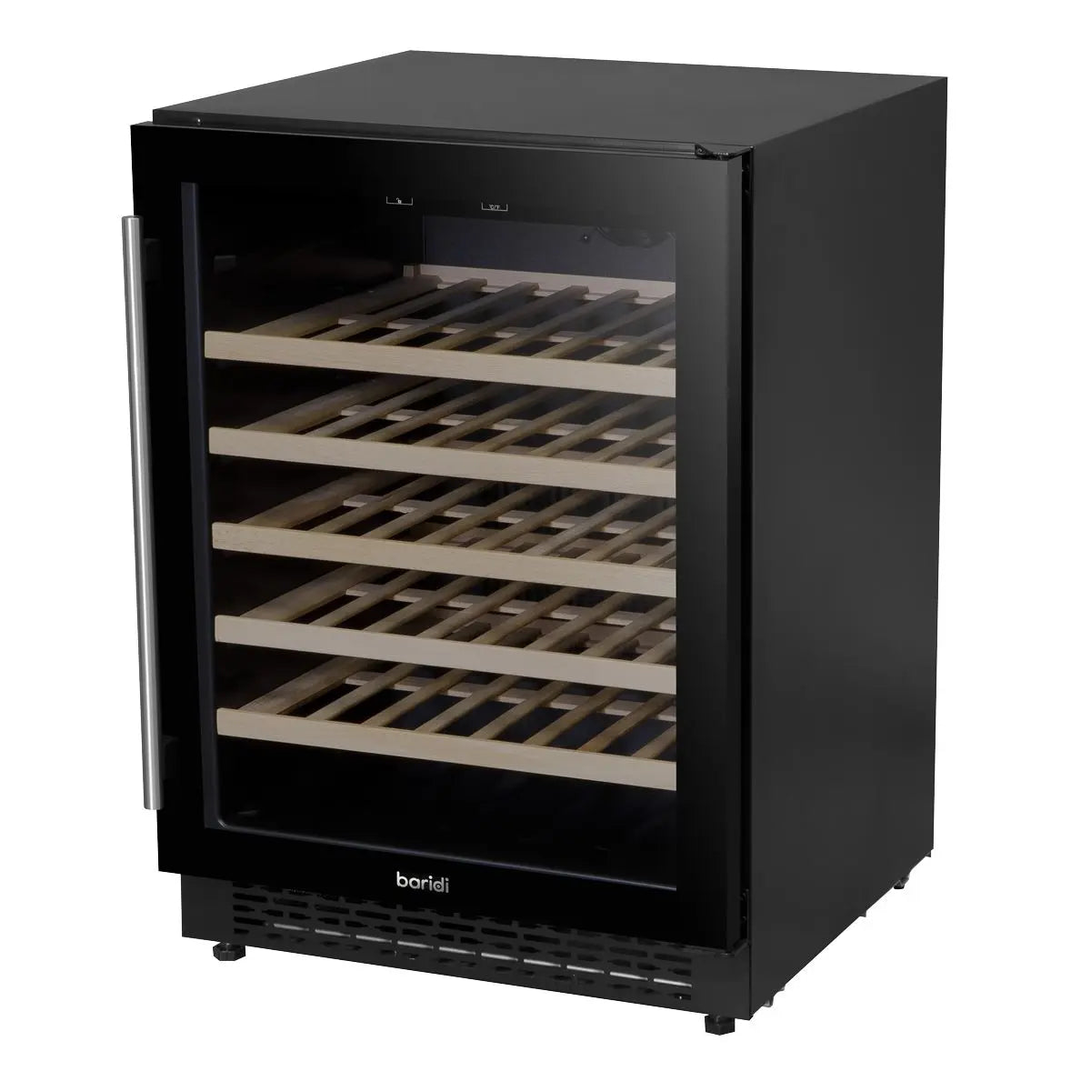 Baridi 54 Bottle Wine Cellar Fridge with Digital Touch Screen Controls, Black White Rose Tools