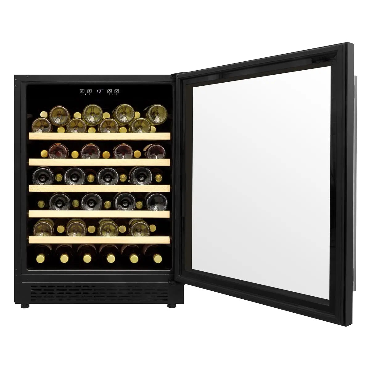 Baridi 54 Bottle Wine Cellar Fridge with Digital Touch Screen Controls, Black White Rose Tools