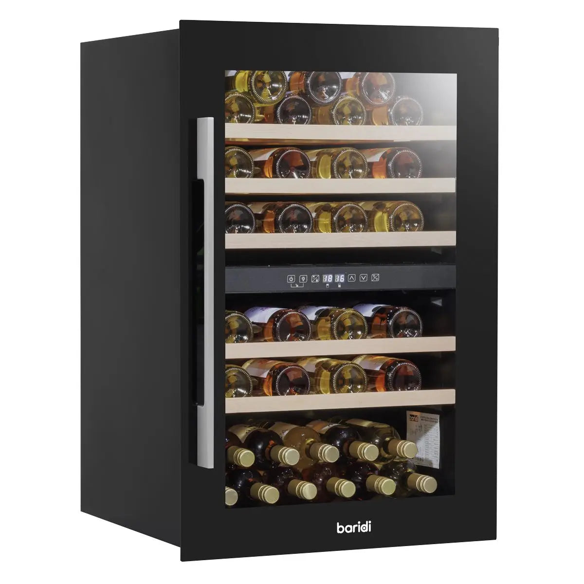 Baridi 57 Bottle Dual Zone Wine Fridge & Cooler 60cm  White Rose Tools