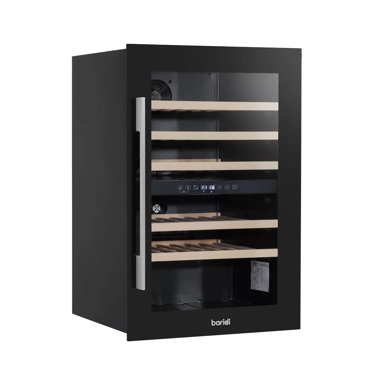 Baridi 57 Bottle Dual Zone Wine Fridge & Cooler 60cm  White Rose Tools