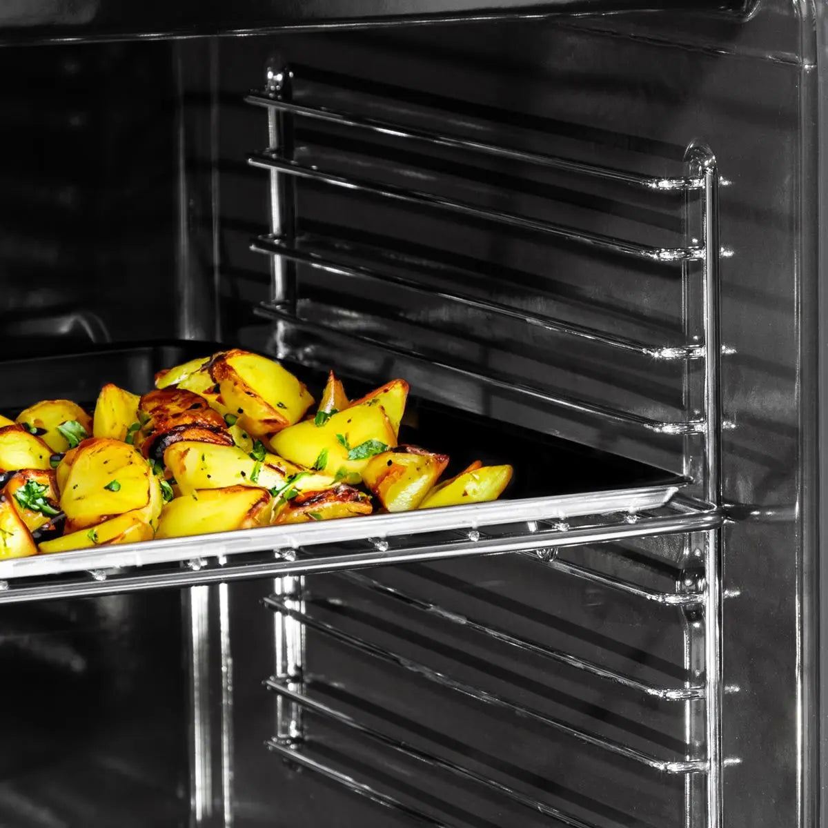 Baridi 60cm Built-In Fan Assisted, Single, Integrated 10 Function Electric Oven, Touchscreen Controls, 72L Capacity, Black/Stainless Steel White Rose Tools