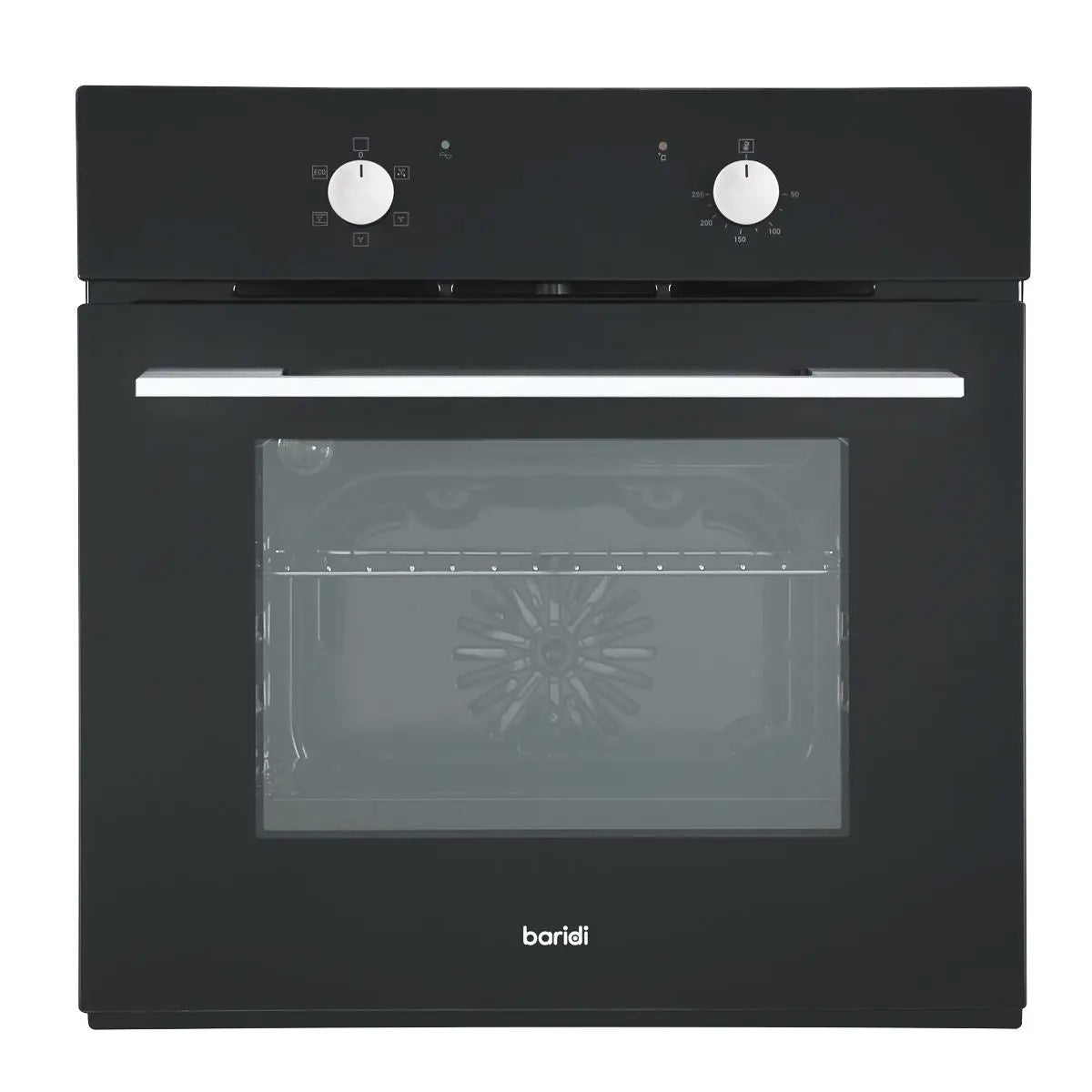 Baridi 60cm Built-In Five Function Fan Assisted Oven, 55L Capacity, Black  White Rose Tools