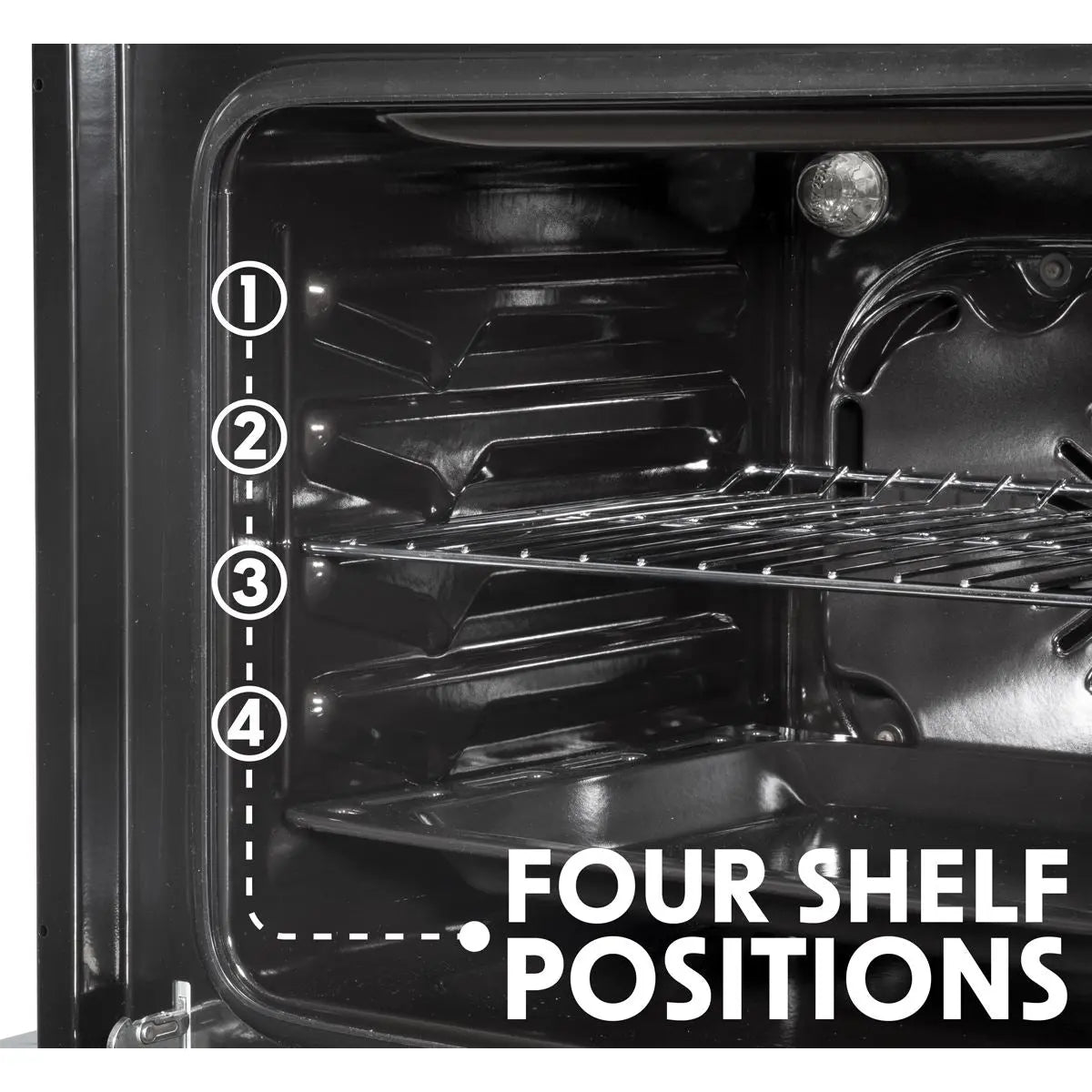 Baridi 60cm Built-In Five Function Fan Assisted Oven, 55L Capacity, Black  White Rose Tools