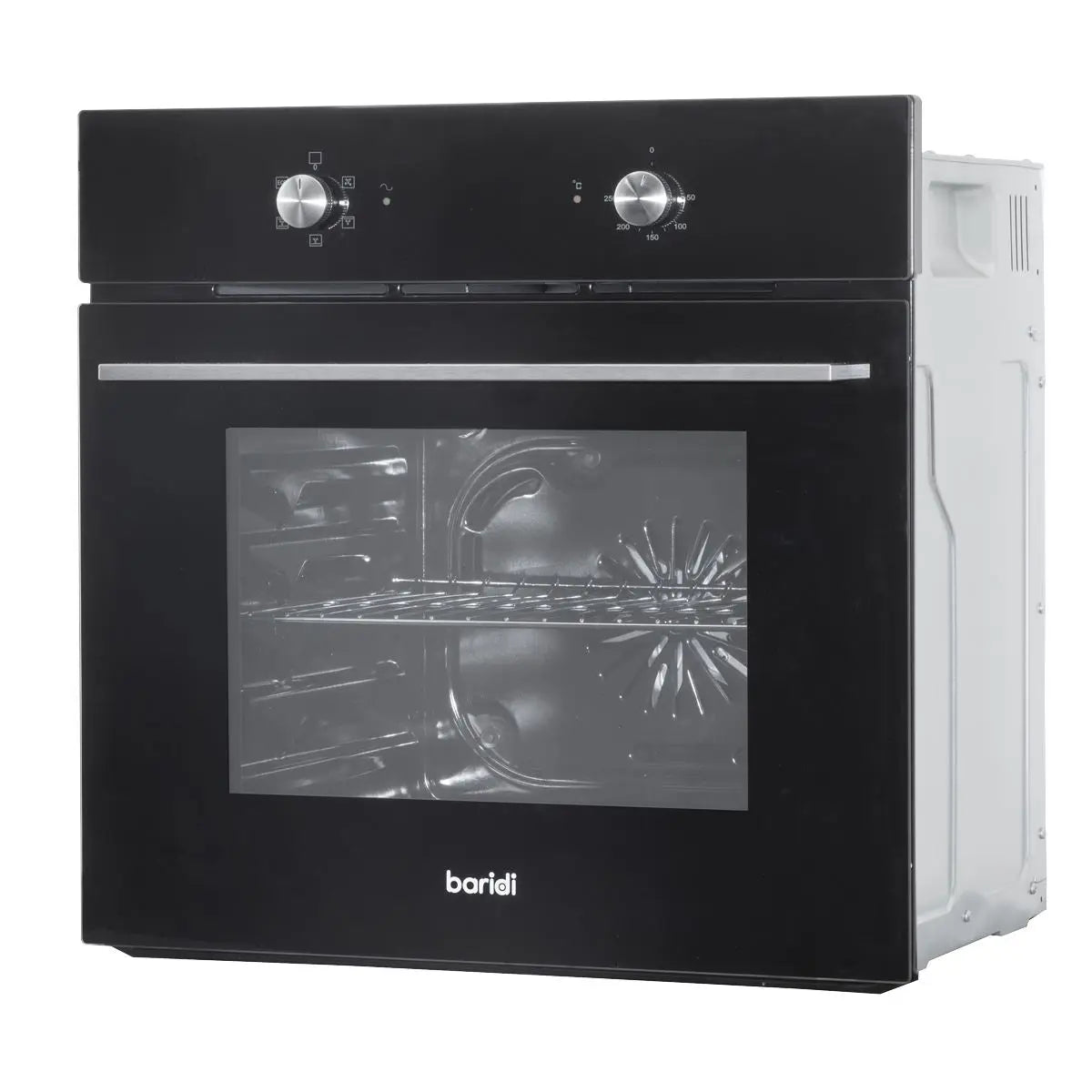 Baridi 60cm Built-In Five Function Fan Assisted Oven, 55L Capacity, Black  White Rose Tools