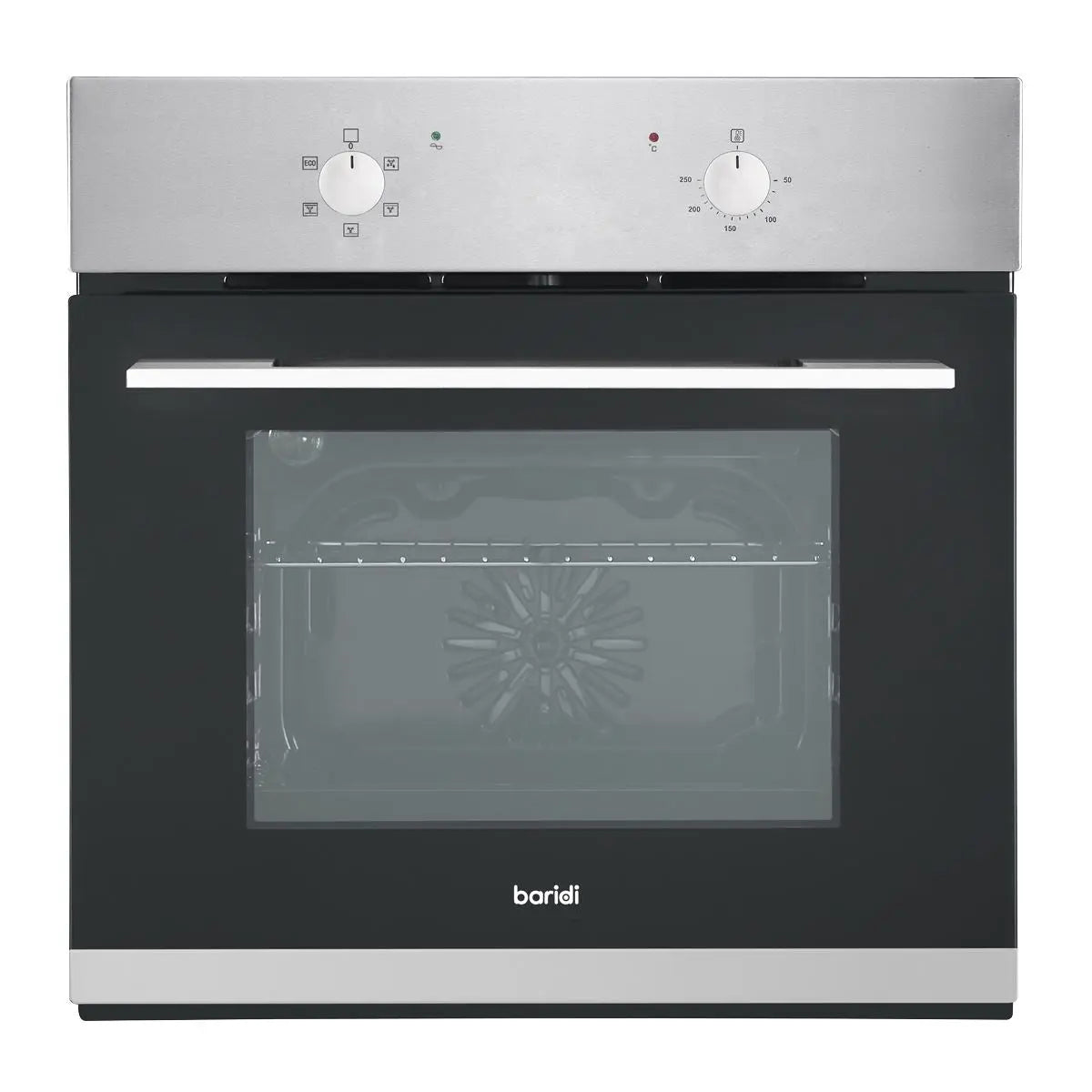 Baridi 60cm Built-In Five Function Fan Assisted Oven, 55L Capacity, Stainless Steel White Rose Tools