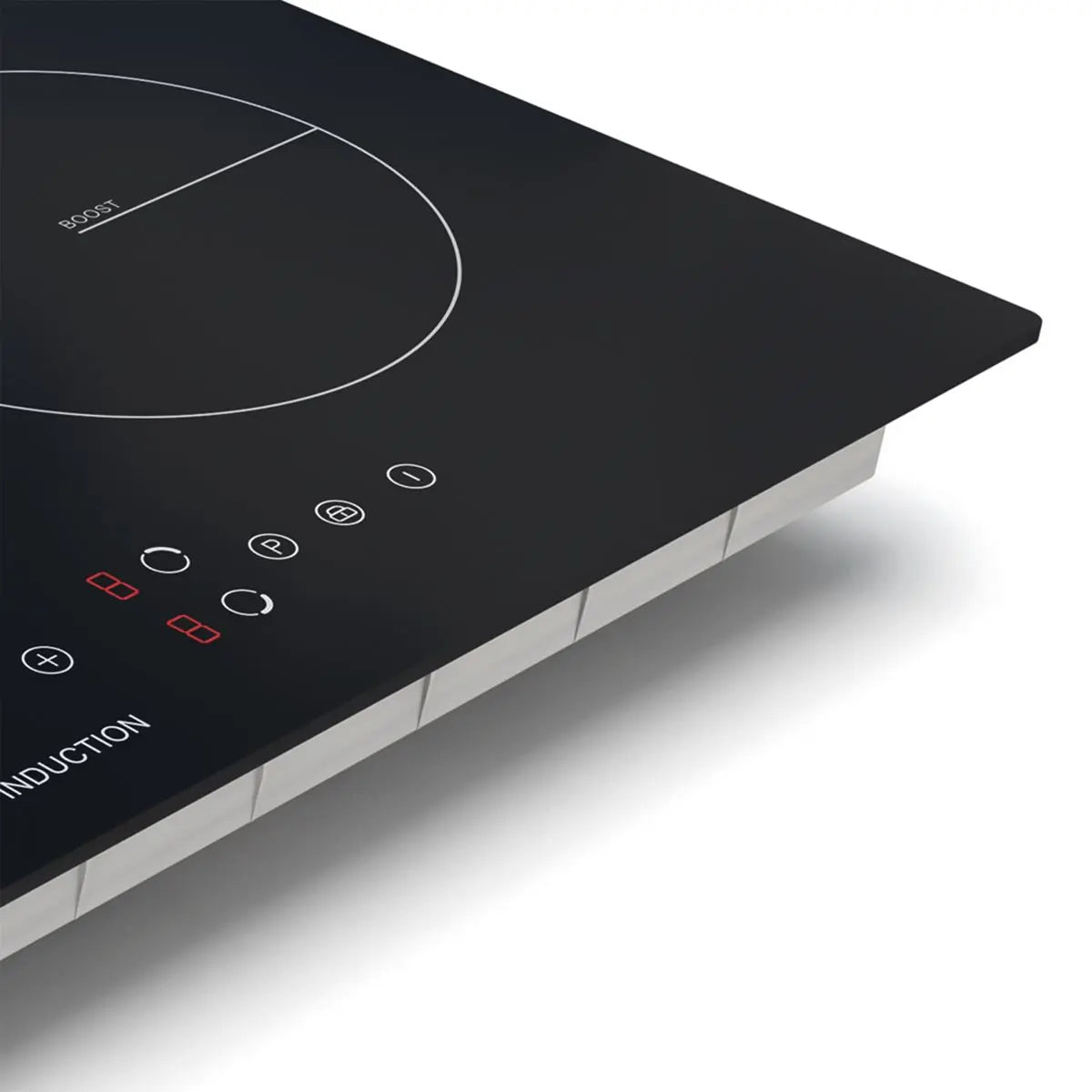 Baridi 60cm Built-In Induction Hob with Bridge Zone, 4 Cooking Zones, 2800W, Boost Function, 9 Power Levels, Touch Control & Timer  White Rose Tools