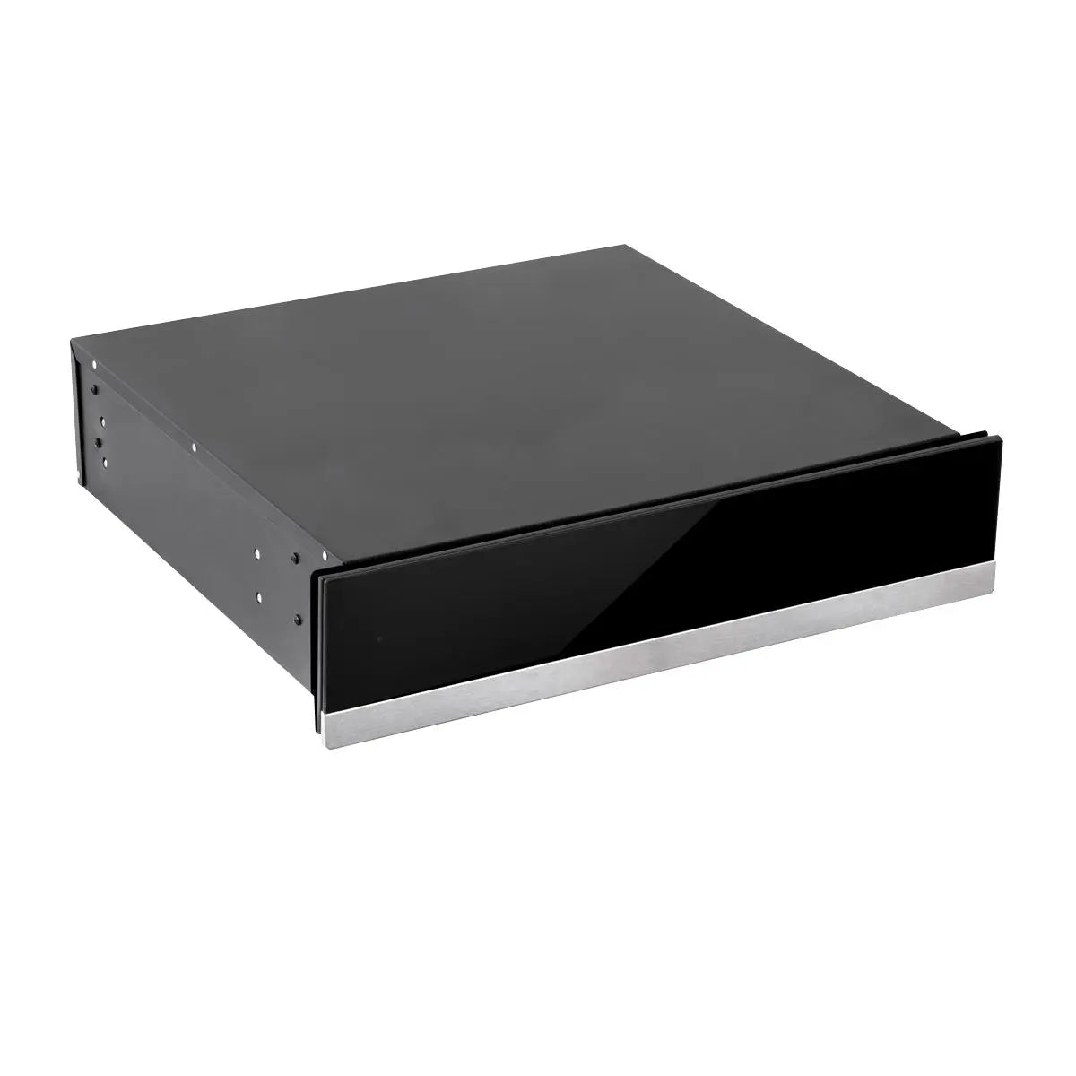 Baridi 60cm Built-In Warming Drawer, Push-to-Open, Anti-Slip Mat, Black/Stainless Steel White Rose Tools
