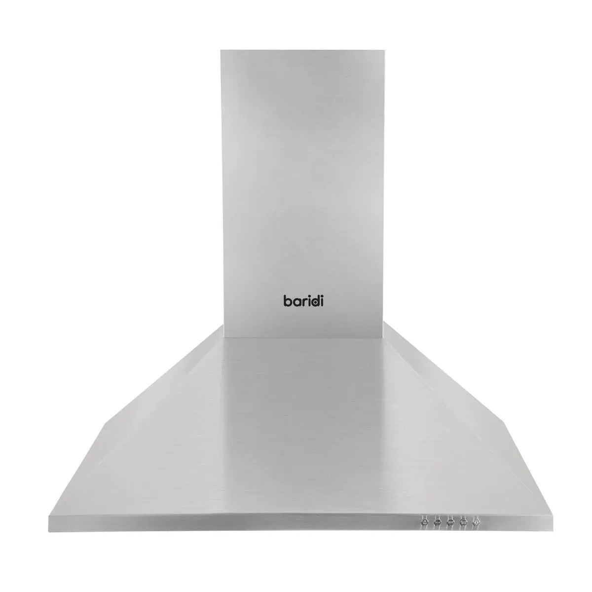 Baridi 60cm Chimney Style Cooker Hood with Carbon Filters, Stainless Steel White Rose Tools