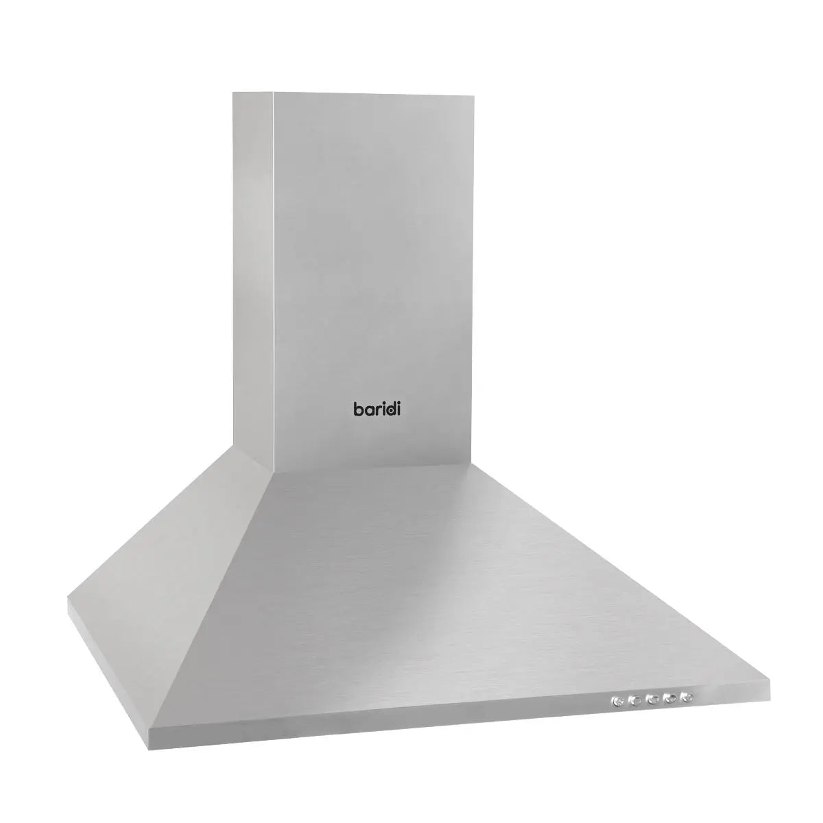 Baridi 60cm Chimney Style Cooker Hood with Carbon Filters, Stainless Steel White Rose Tools