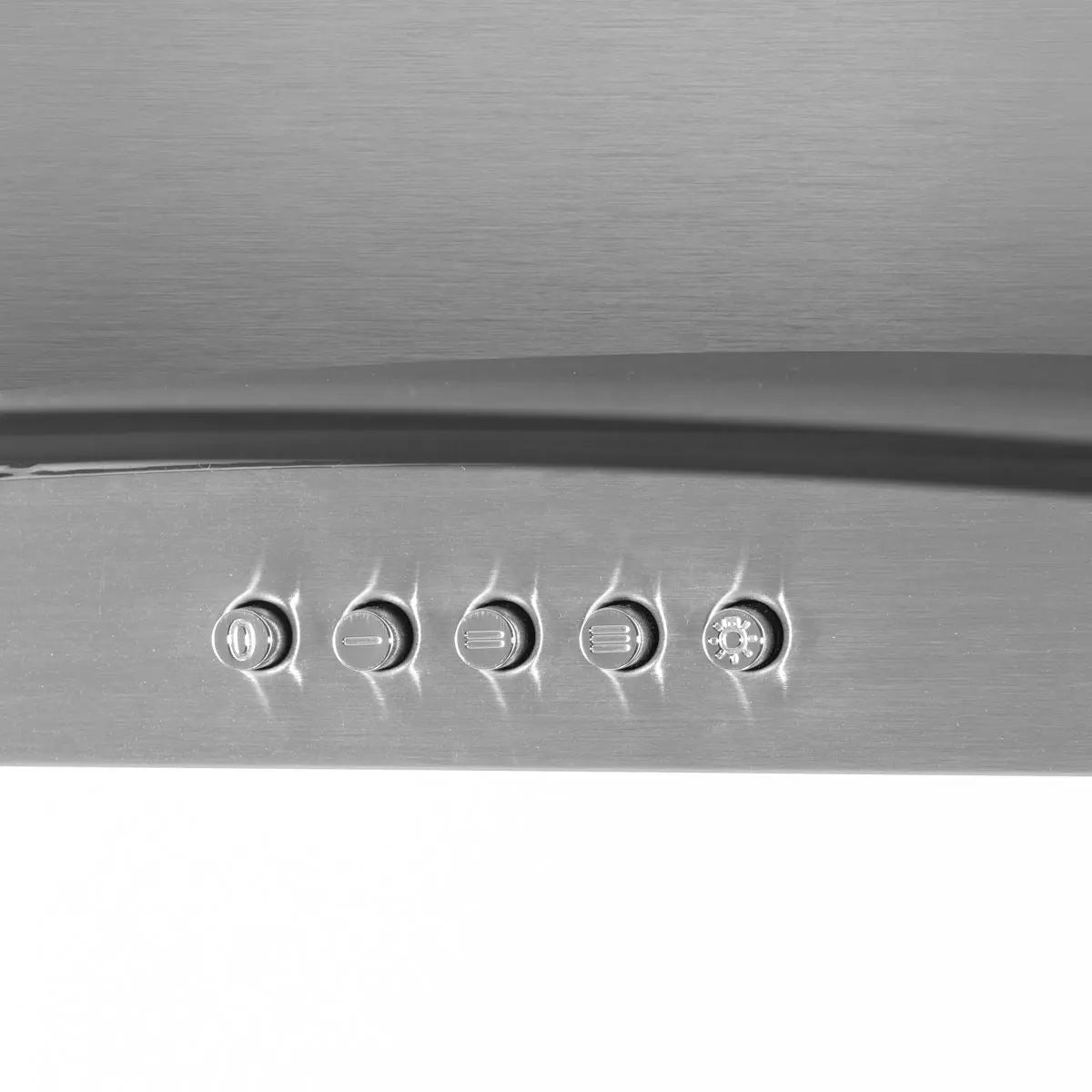 Baridi 60cm Curved Glass Cooker Hood with Carbon Filters, LED Lights, Stainless Steel White Rose Tools