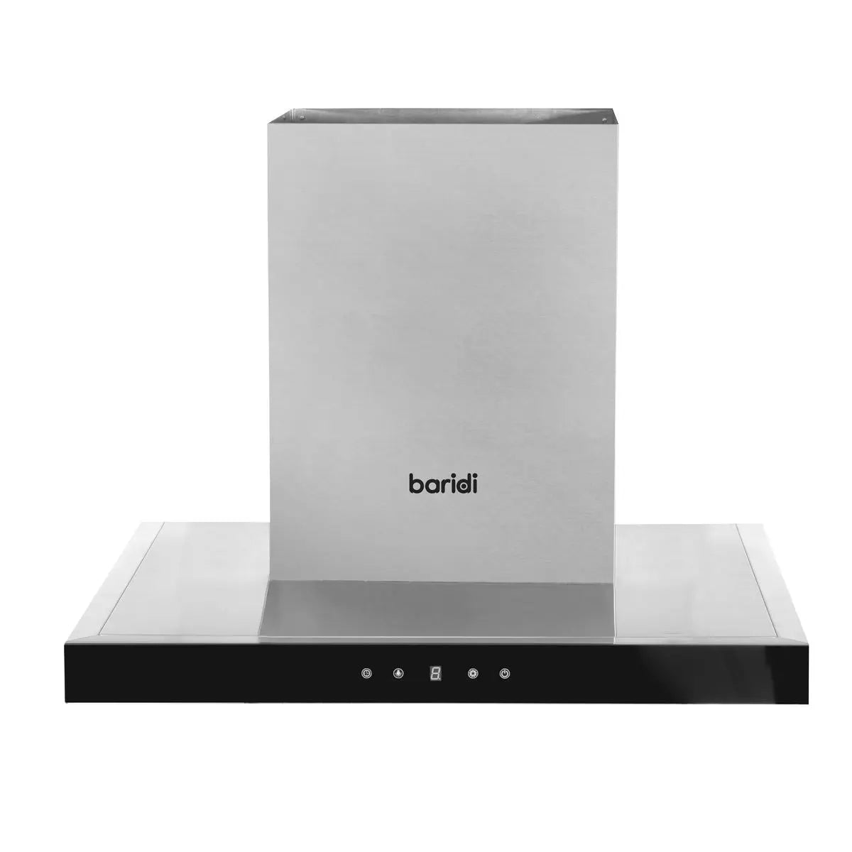 Baridi 60cm T-Shape Chimney Cooker Hood with Carbon Filters, Stainless Steel White Rose Tools