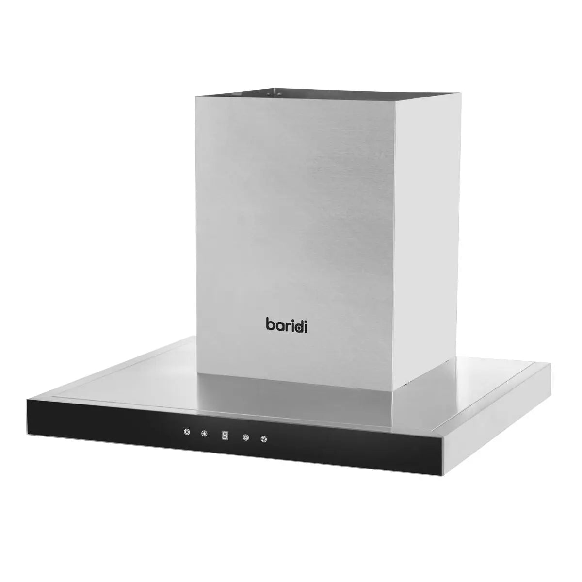 Baridi 60cm T-Shape Chimney Cooker Hood with Carbon Filters, Stainless Steel White Rose Tools