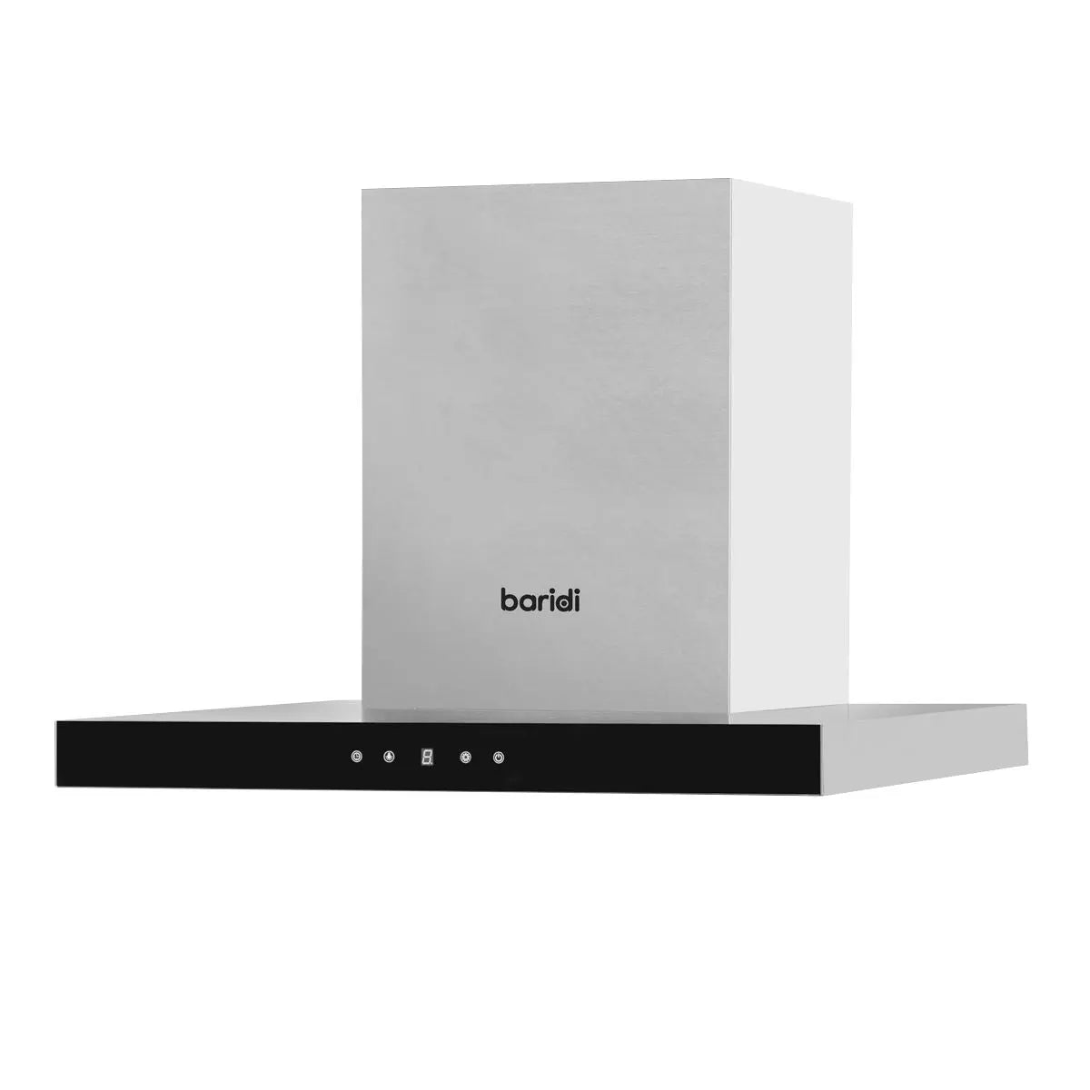 Baridi 60cm T-Shape Chimney Cooker Hood with Carbon Filters, Stainless Steel White Rose Tools