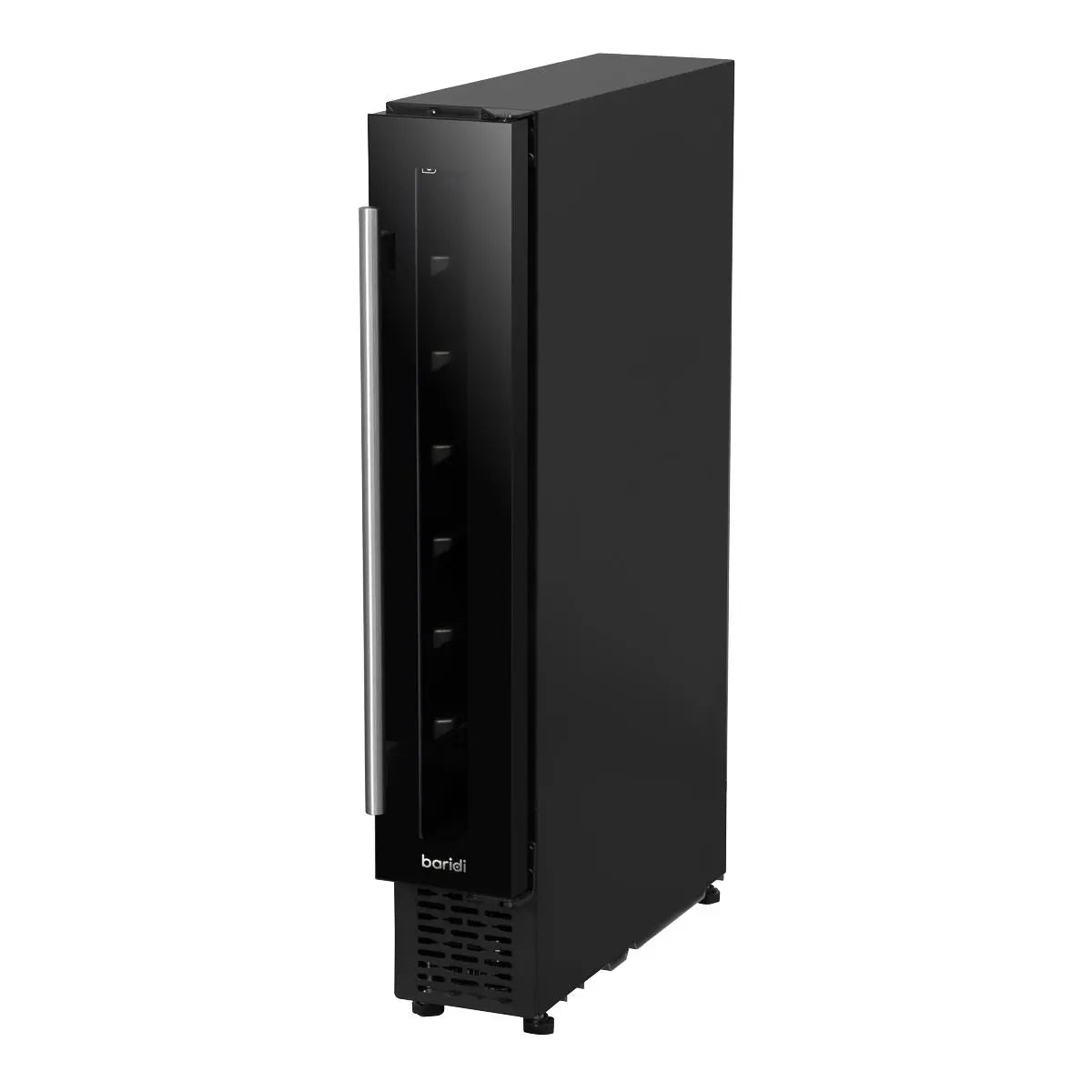 Baridi 7 Bottle 15cm Slim Wine Cooler with Digital Touchscreen Controls, Black White Rose Tools