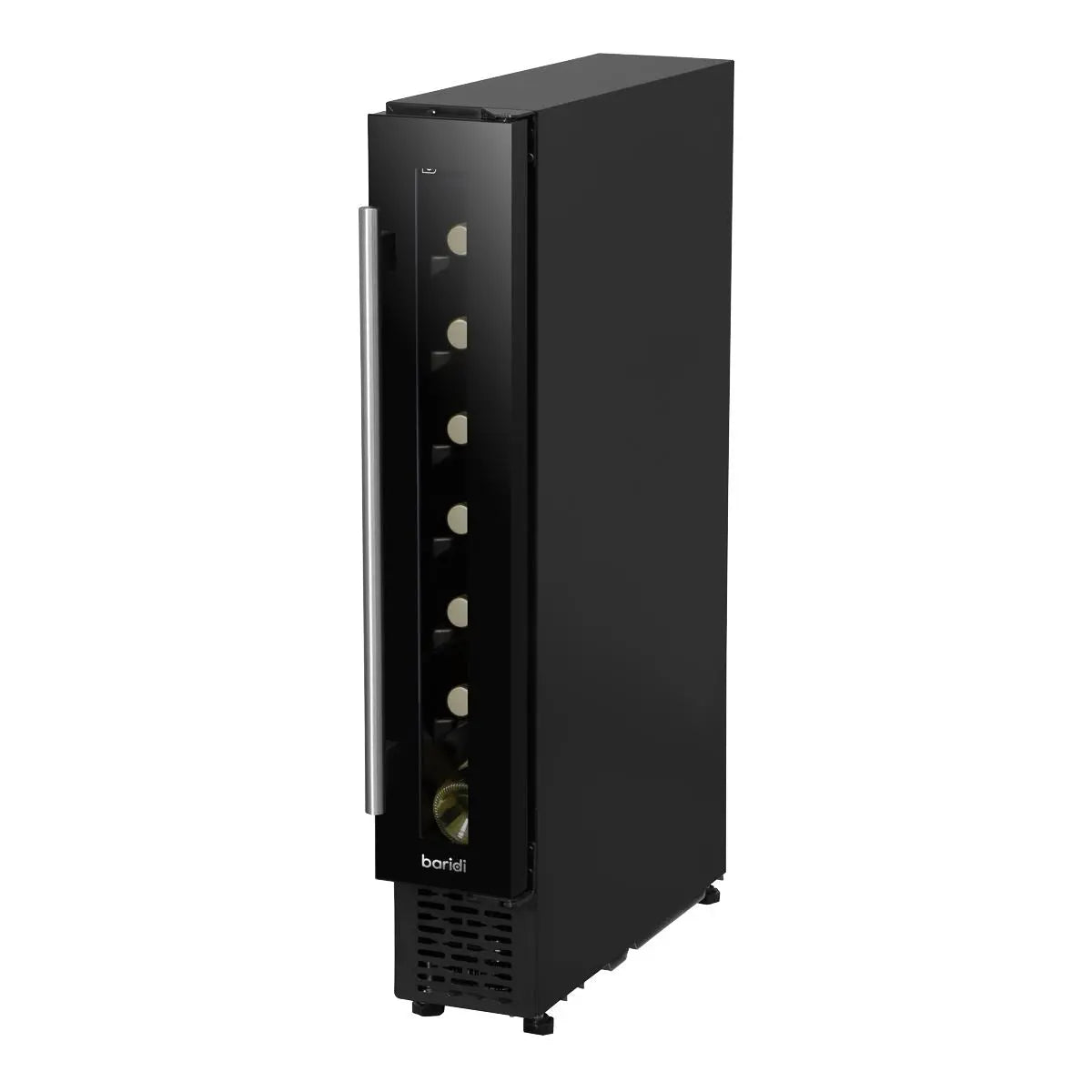 Baridi 7 Bottle 15cm Slim Wine Cooler with Digital Touchscreen Controls, Black White Rose Tools