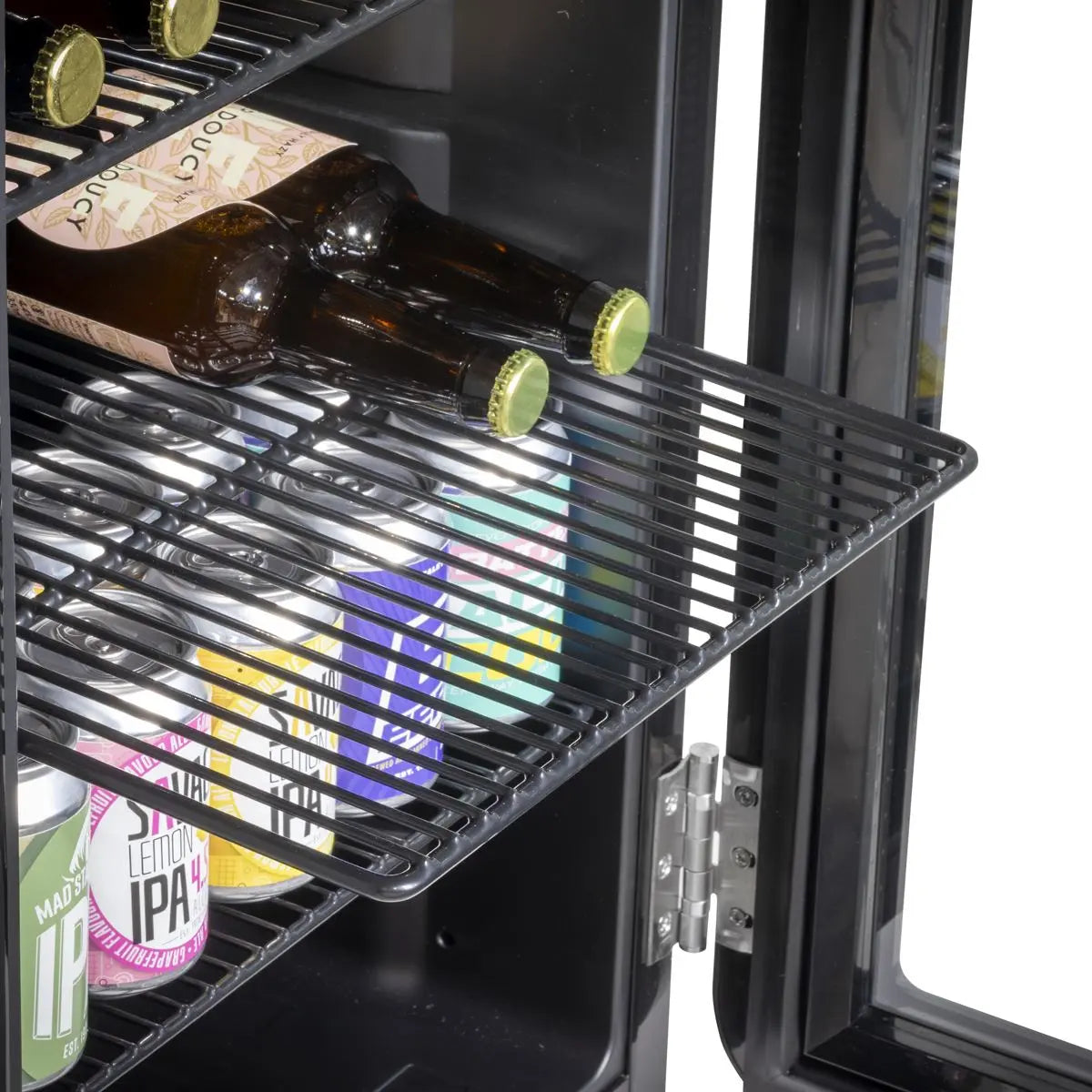 Baridi 70L Under Counter Drinks/Beer & Wine Cooler Fridge, Retro Style, Black  White Rose Tools