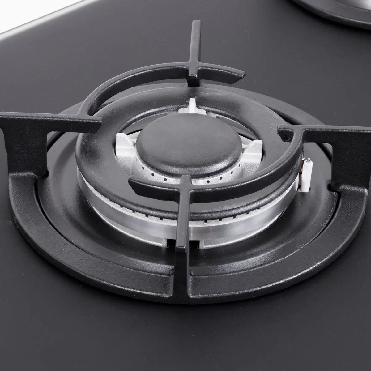 Baridi 70cm Gas Hob Matt Black Glass with 5 Burners, Cast Iron Supports & Auto Ignition 10.4kW White Rose Tools