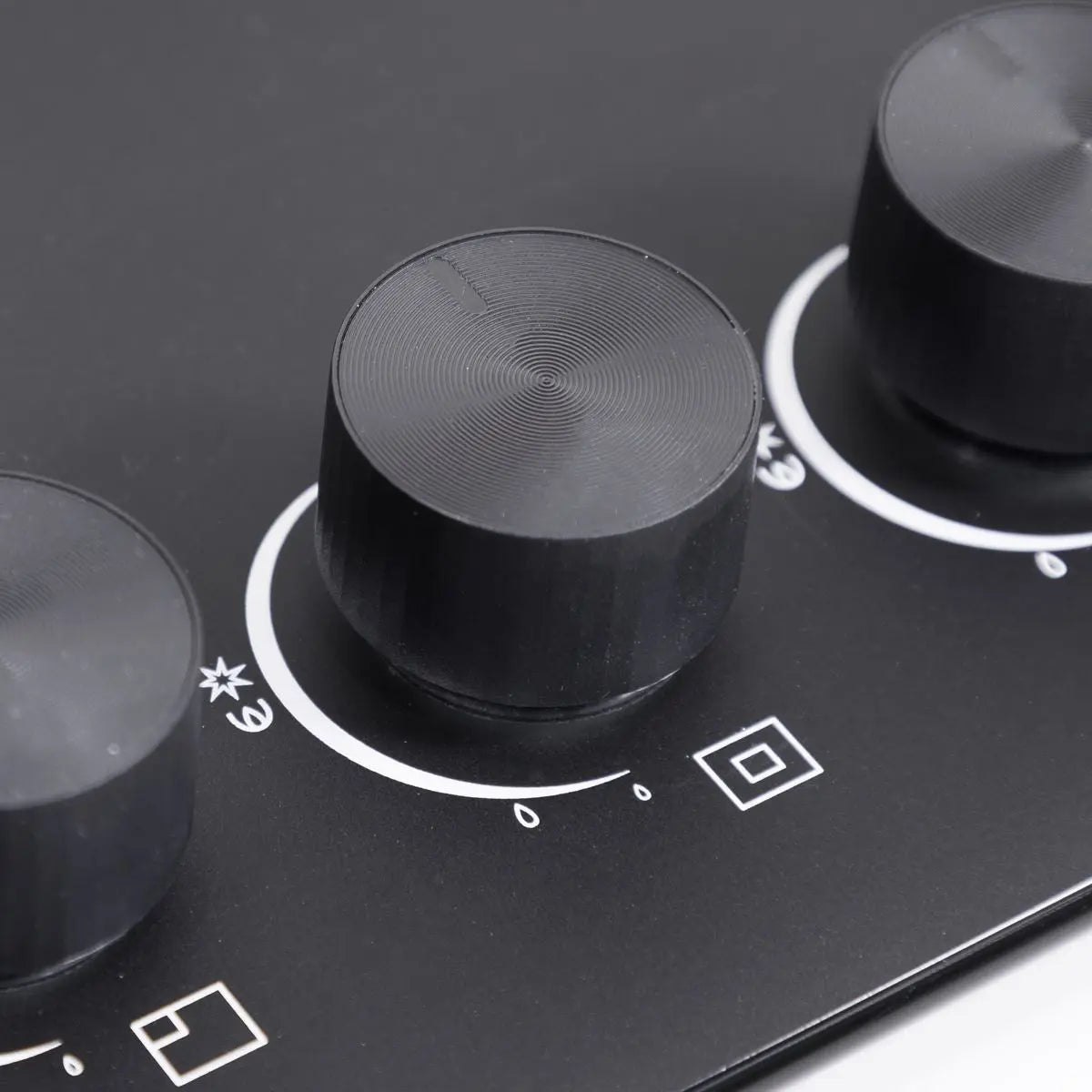 Baridi 70cm Gas Hob Matt Black Glass with 5 Burners, Cast Iron Supports & Auto Ignition 10.4kW White Rose Tools