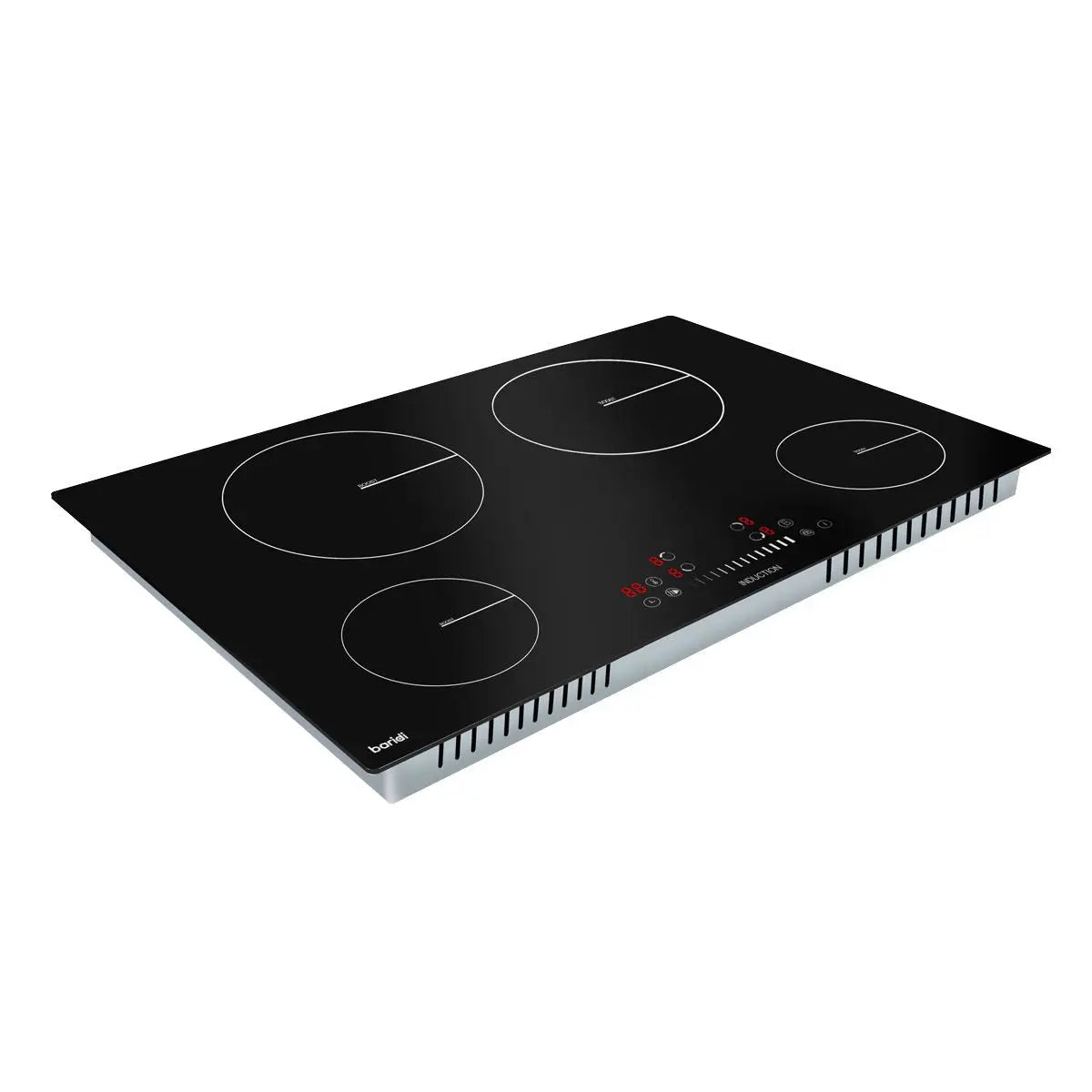 Baridi 77cm Built-In Induction Hob with 4 Cooking Zones, 7200W, Boost Function, 9 Power Levels, Touch Control & Timer, Hardwired  White Rose Tools