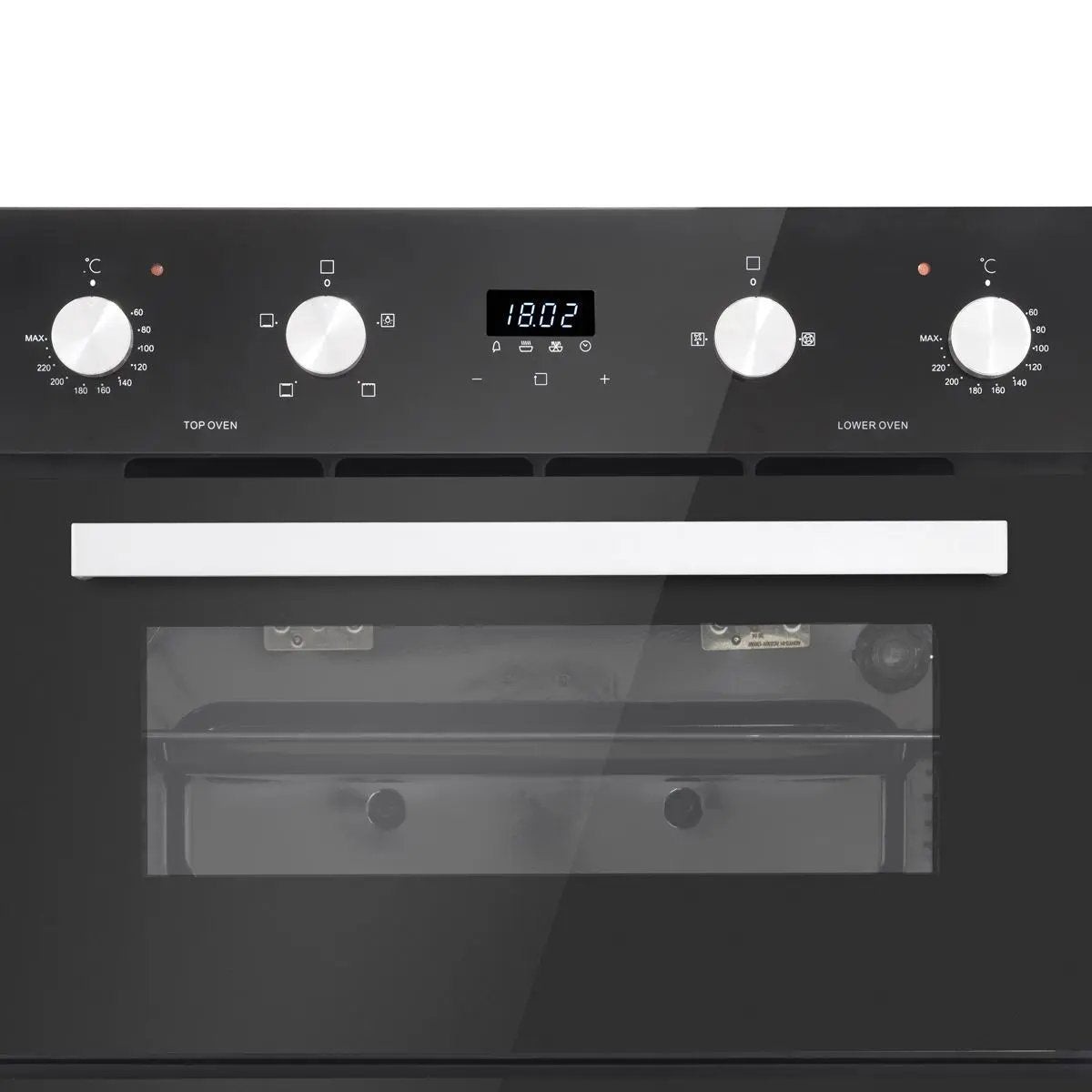 Baridi 90cm Built-In Double Oven, 88L Capacity, Energy Rating A - Black White Rose Tools