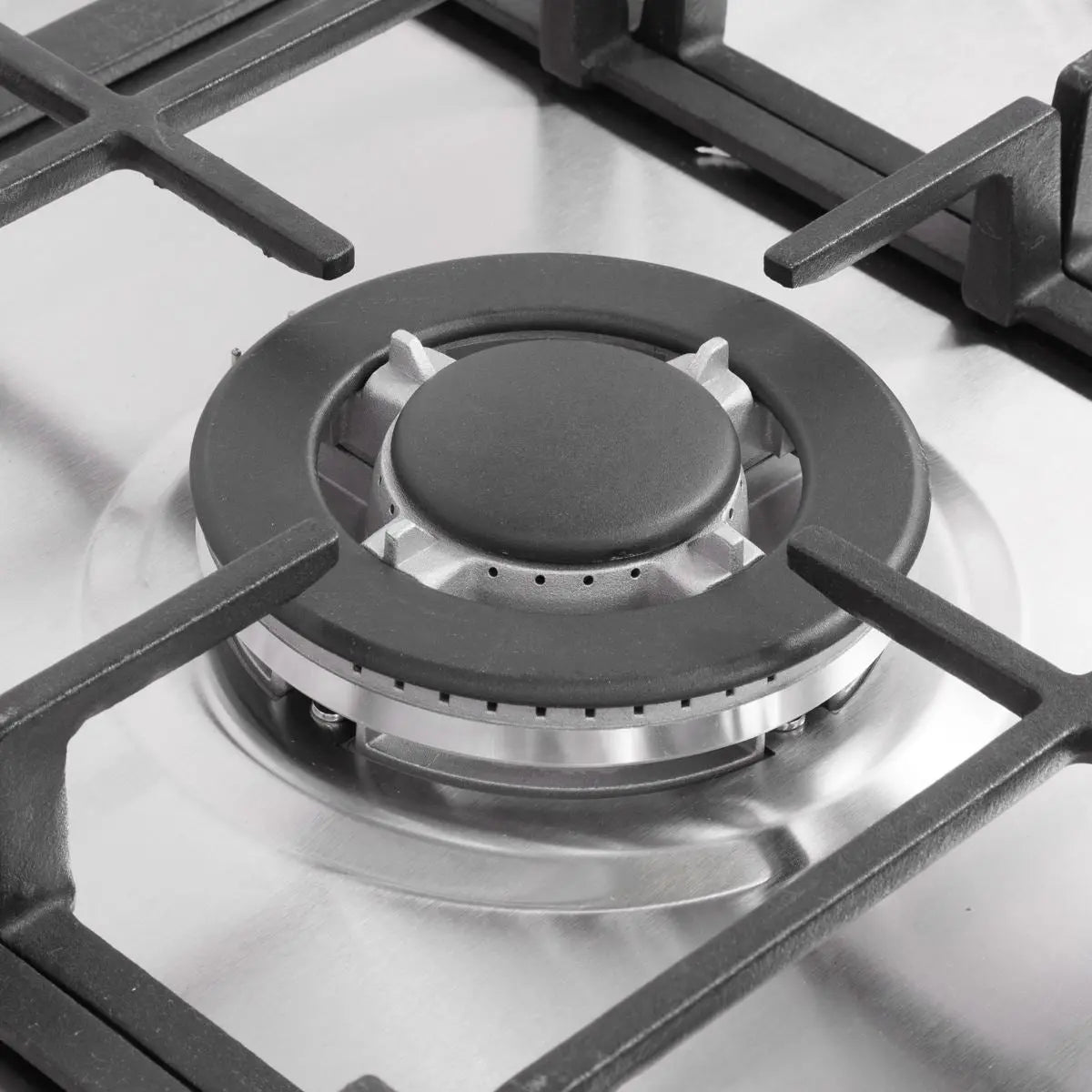 Baridi 90cm Gas Hob Stainless Steel with 5 Burners, Cast Iron Supports & Auto Ignition 11kW White Rose Tools