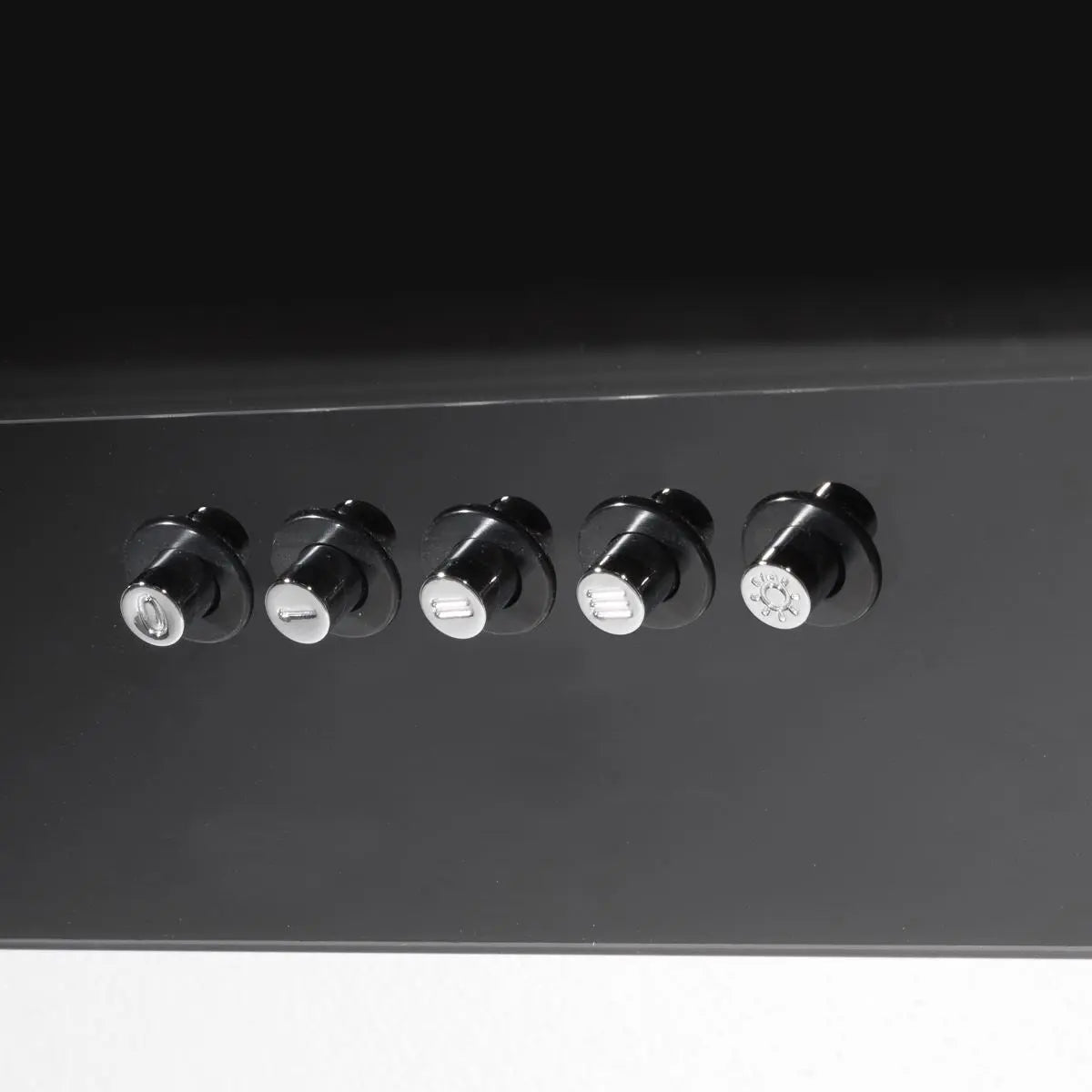 Baridi Angled Chimney Cooker Hood with Carbon Filters & LED Lamp 90cm, Energy Class A - Black Glass  White Rose Tools