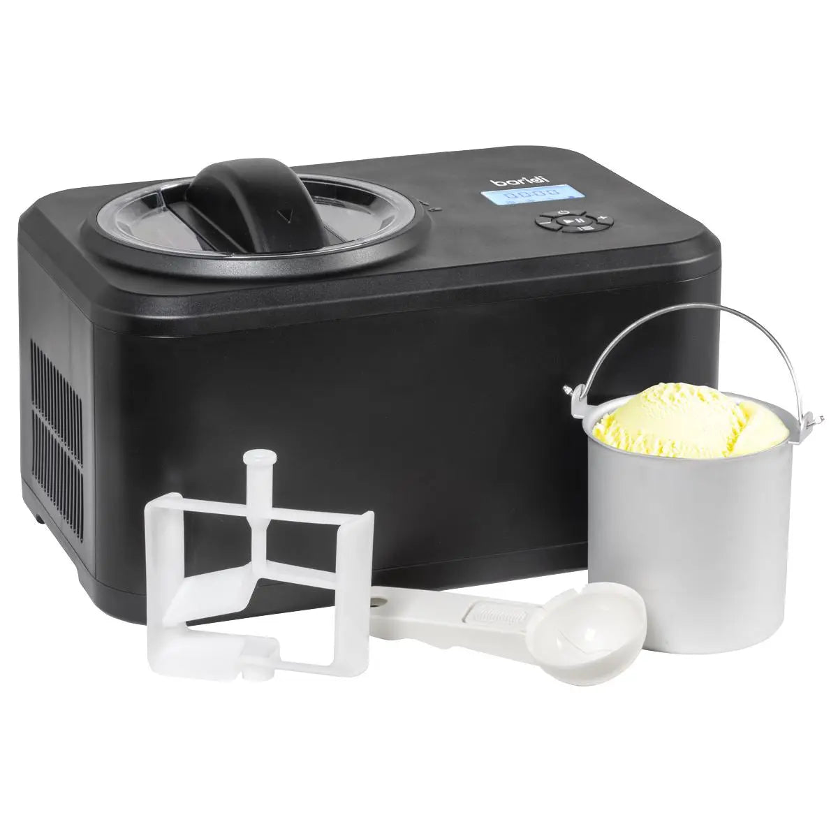 Baridi Automatic Churning Ice Cream Machine 1.5L - Black  White Rose Tools