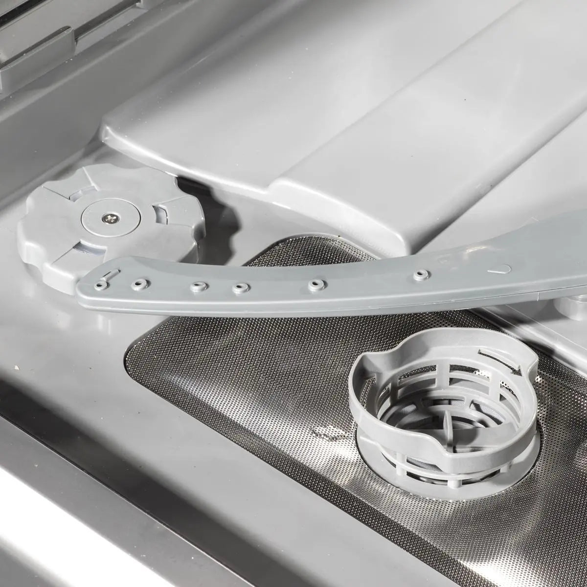 Baridi Compact Tabletop Dishwasher 6 Place Settings, 6 Programmes, Low Noise, 6.5L Cycle, Start Delay - Silver White Rose Tools