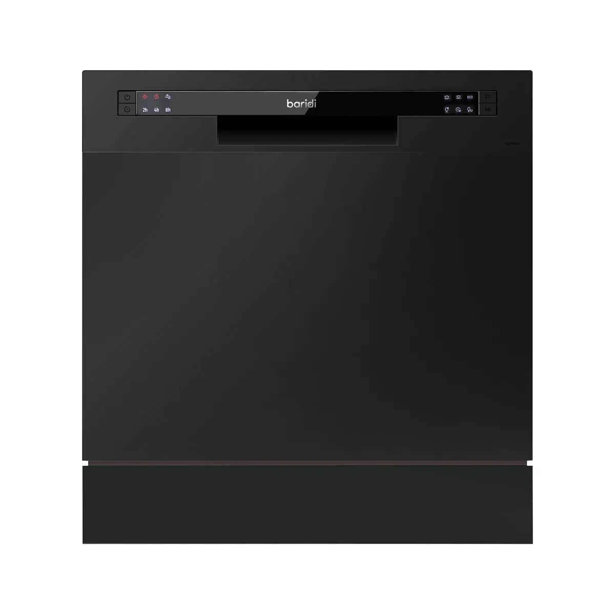 Baridi Compact Tabletop Dishwasher 8 Place Settings, 6 Programmes, Low Noise, 8L Cycle, Start Delay - Black  White Rose Tools