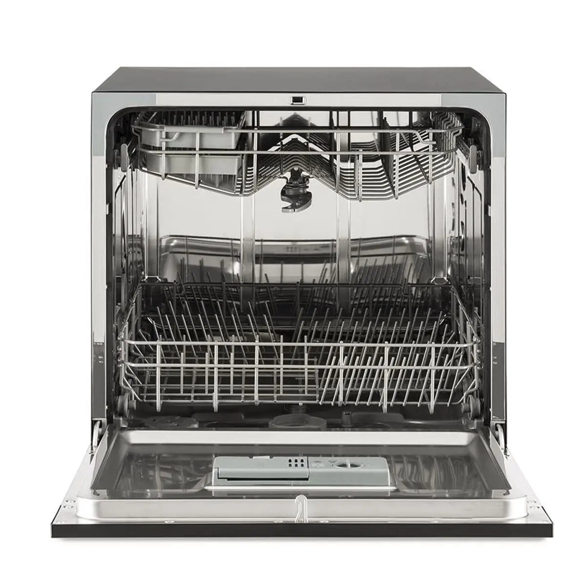 Baridi Compact Tabletop Dishwasher 8 Place Settings, 6 Programmes, Low Noise, 8L Cycle, Start Delay - Black  White Rose Tools