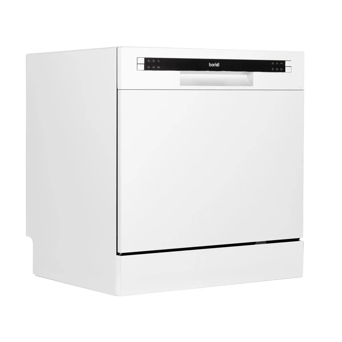 Baridi Compact Tabletop Dishwasher 8 Place Settings, 6 Programmes, Low Noise, 8L Cycle, Start Delay - White White Rose Tools