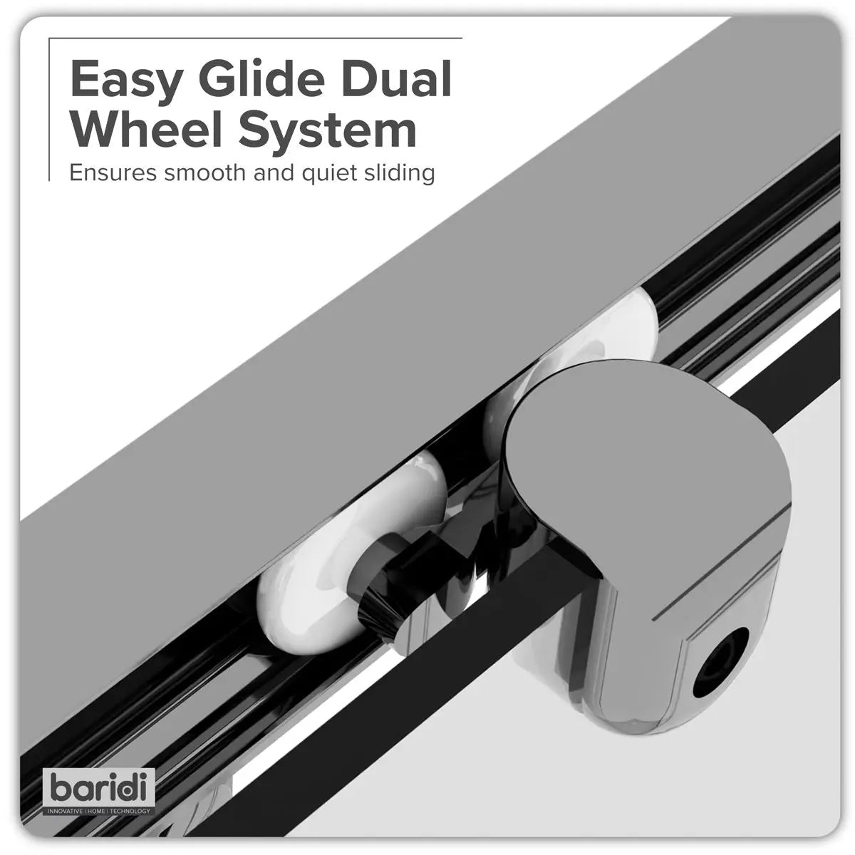 Baridi Corner Shower Entry Enclosure 1000 x 800 x 1850mm with 6mm Tempered Glass - Chrome White Rose Tools