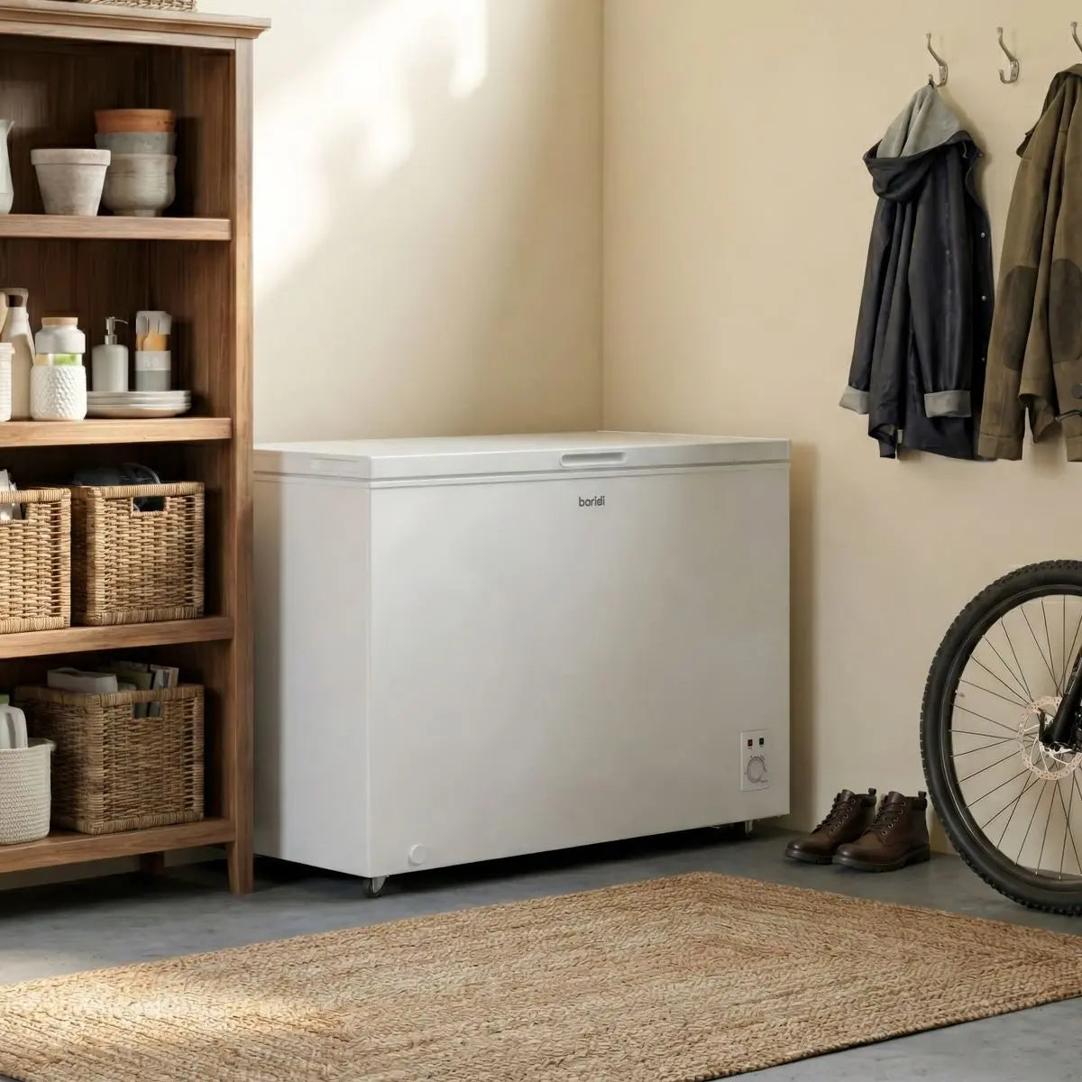 Baridi Freestanding Chest Freezer 299L Capacity - White White Rose Tools