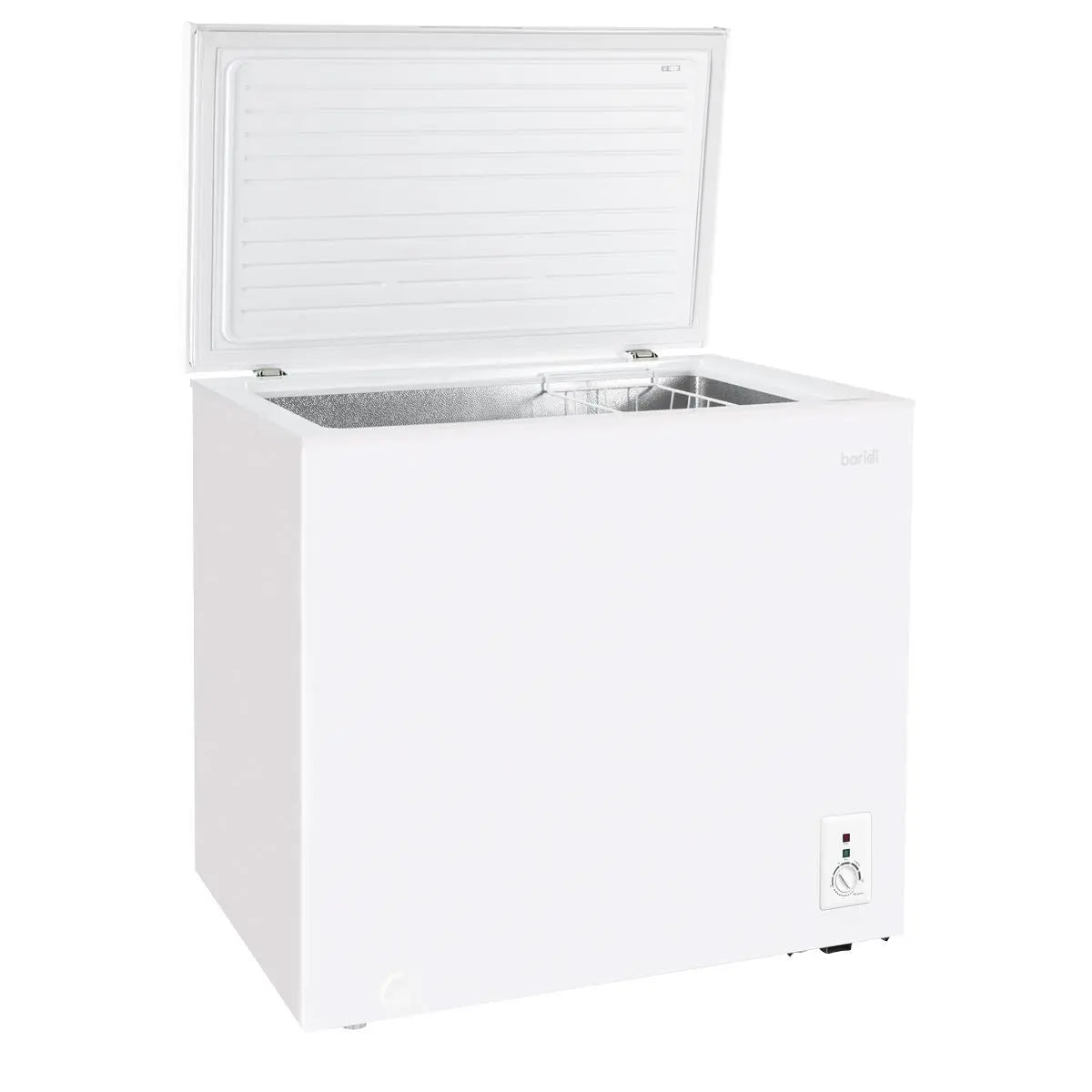 Baridi Freestanding Chest Freezer, 142L Capacity, Garages and Outbuilding Safe, -12 to -24°C Adjustable Thermostat with Refrigeration Mode, White  White Rose Tools