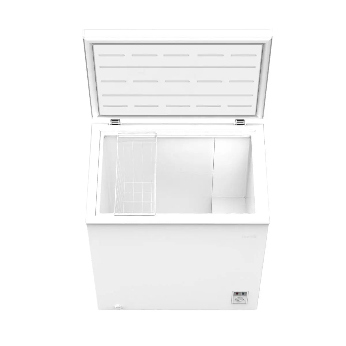 Baridi Freestanding Chest Freezer, 142L Capacity, Garages and Outbuilding Safe, -12 to -24°C Adjustable Thermostat with Refrigeration Mode, White  White Rose Tools