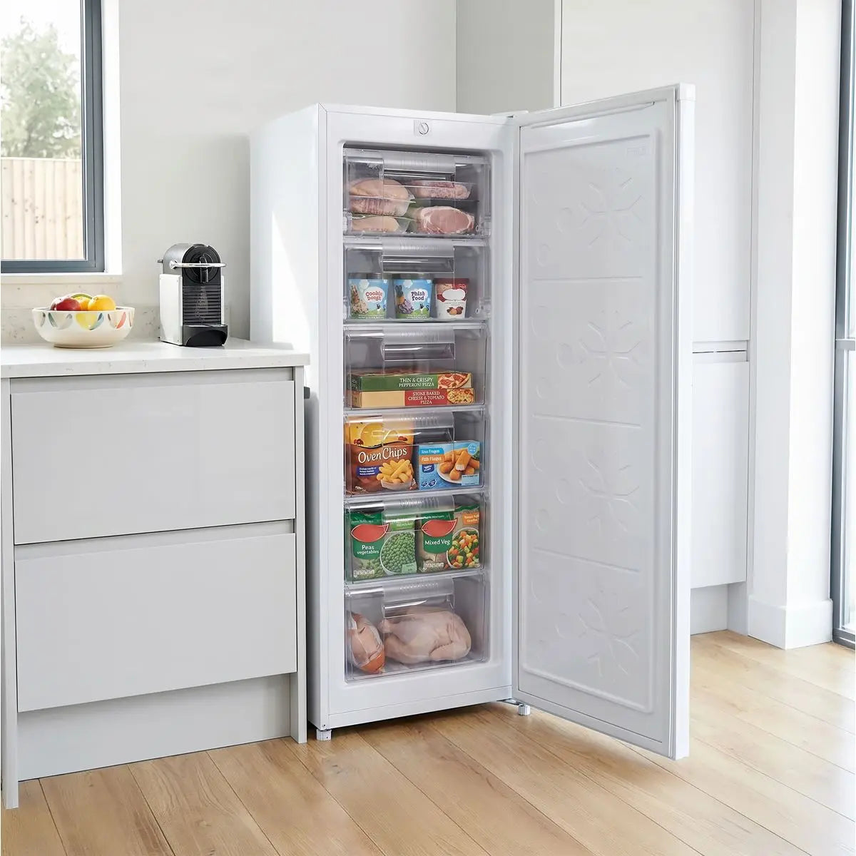 Baridi Freestanding Tall Freezer 177L Capacity – White White Rose Tools