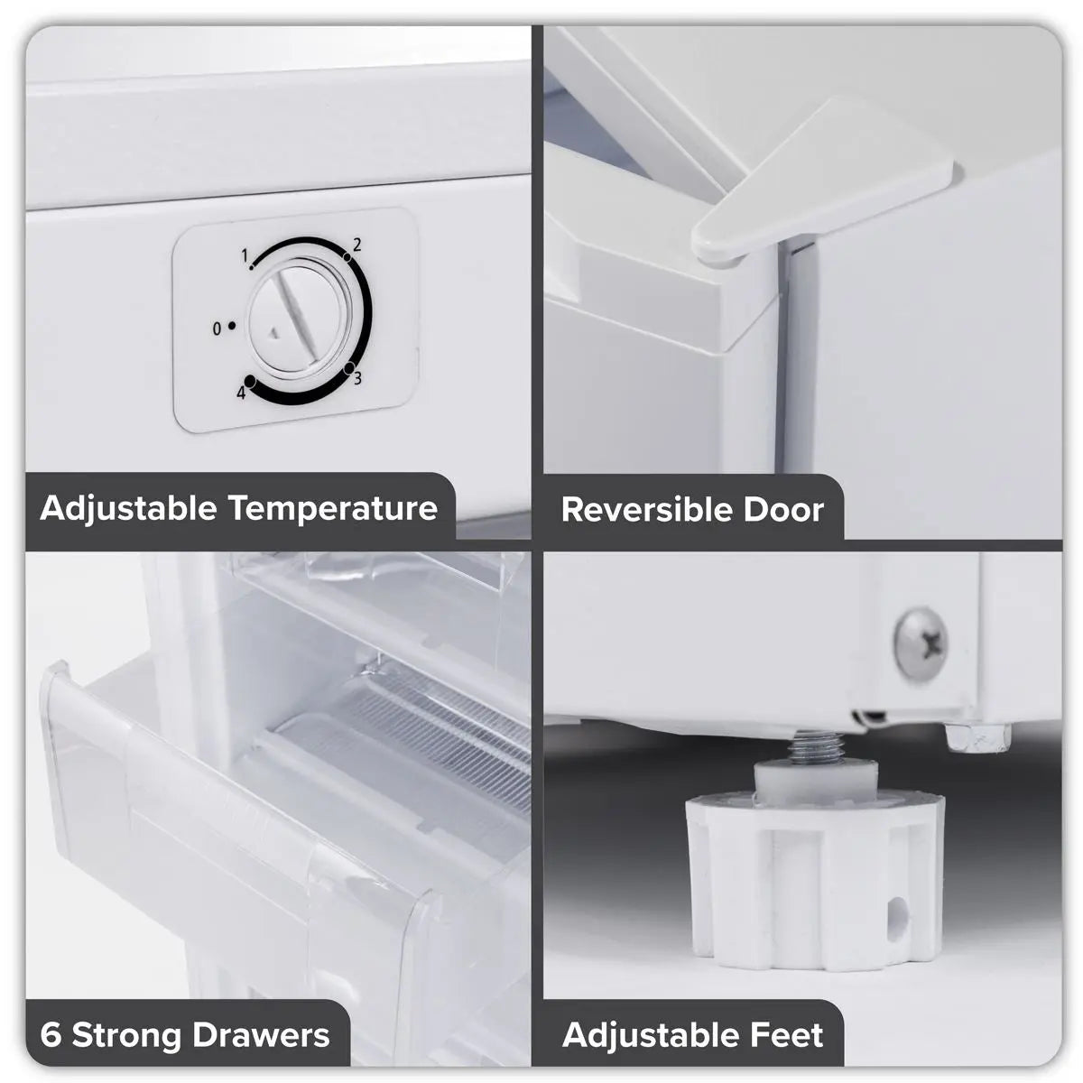 Baridi Freestanding Tall Freezer 177L Capacity – White White Rose Tools