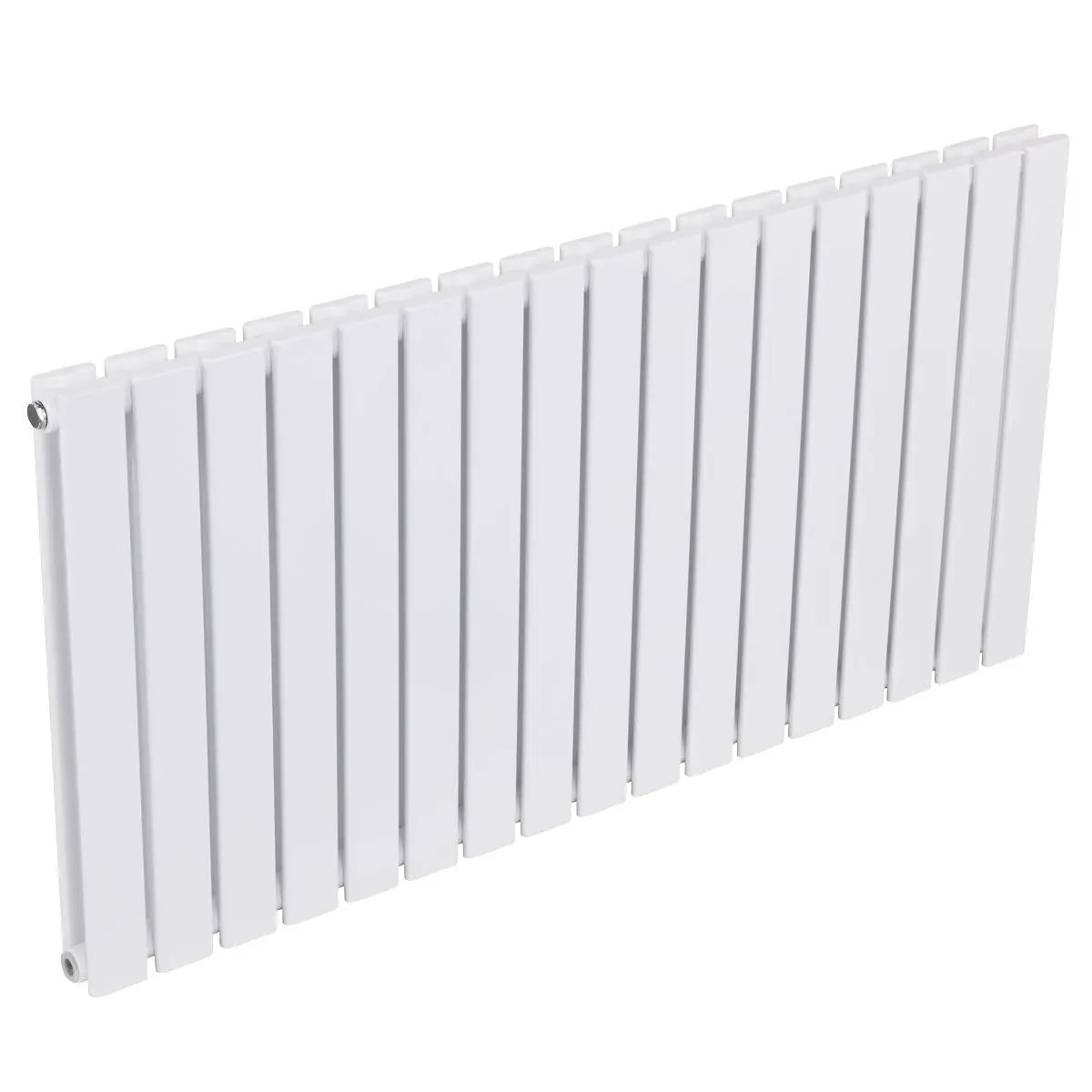 Baridi Horizontal Radiator Contemporary Double Flat Panel Design 600 x 1190mm – White White Rose Tools