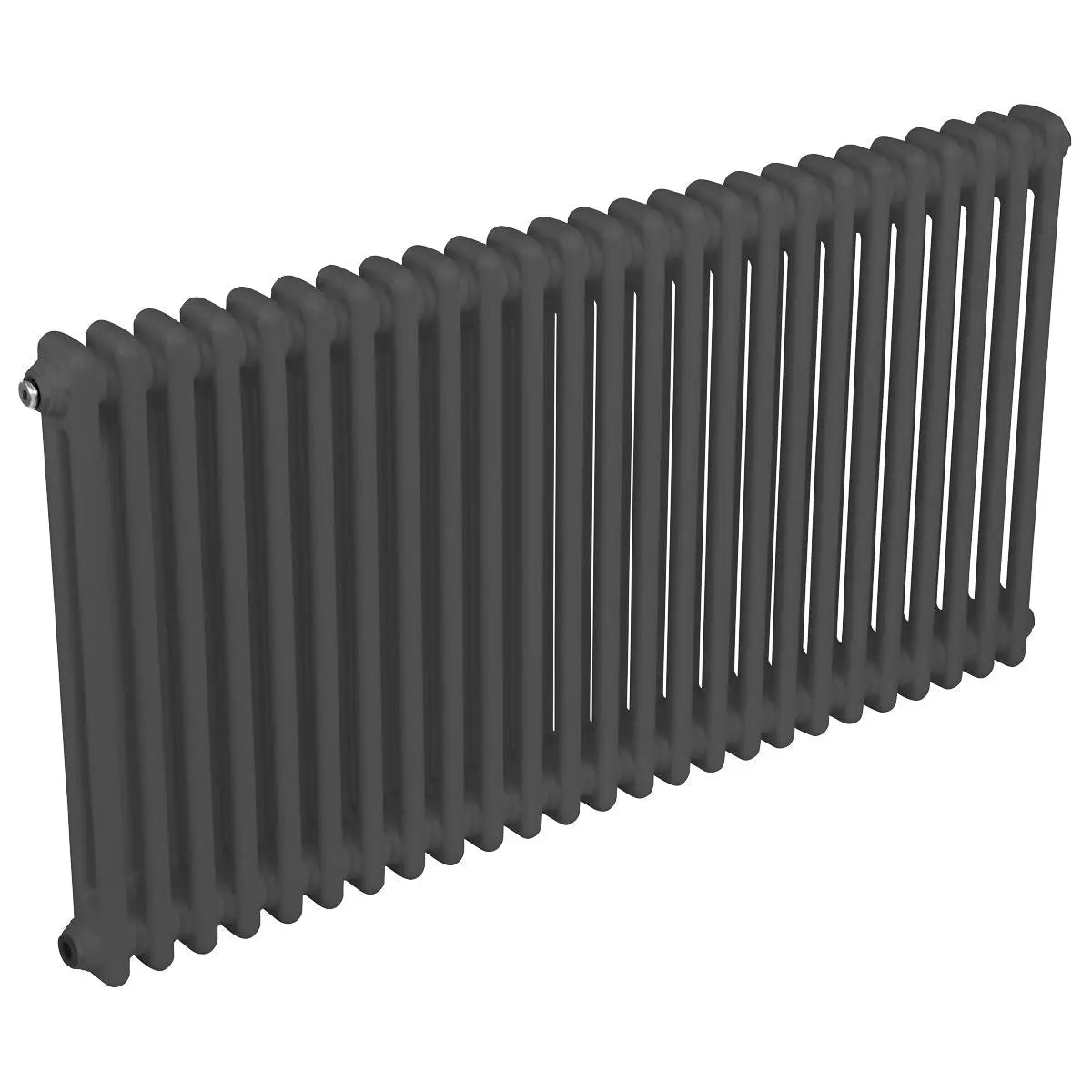 Baridi Horizontal Traditional 2 Column Radiator 600 x 1147mm – Anthracite White Rose Tools