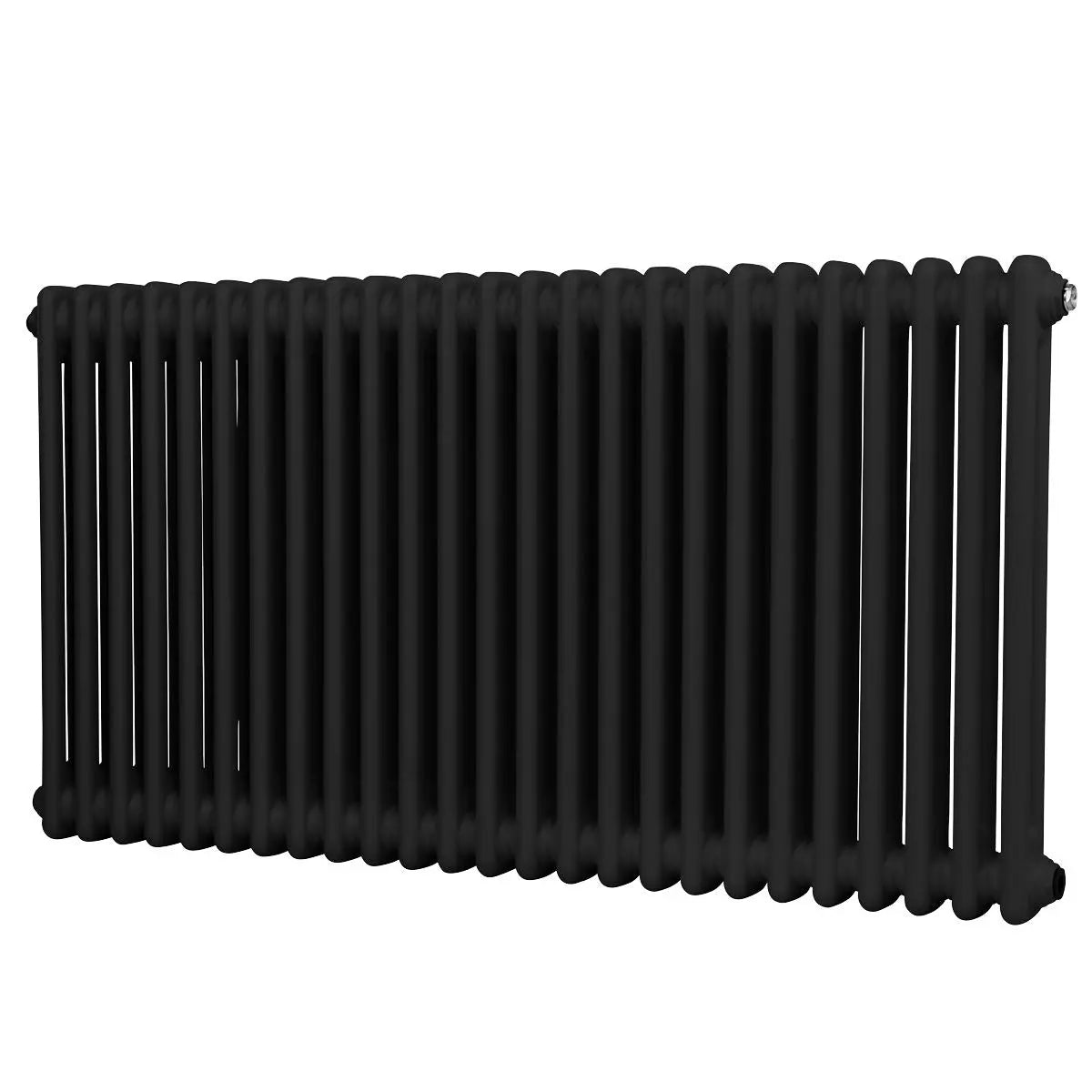 Baridi Horizontal Traditional 2 Column Radiator 600 x 1147mm – Black White Rose Tools