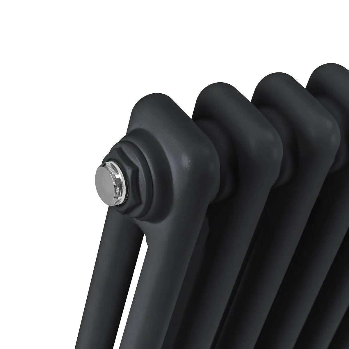 Baridi Horizontal Traditional 2 Column Radiator 600 x 1147mm – Black White Rose Tools