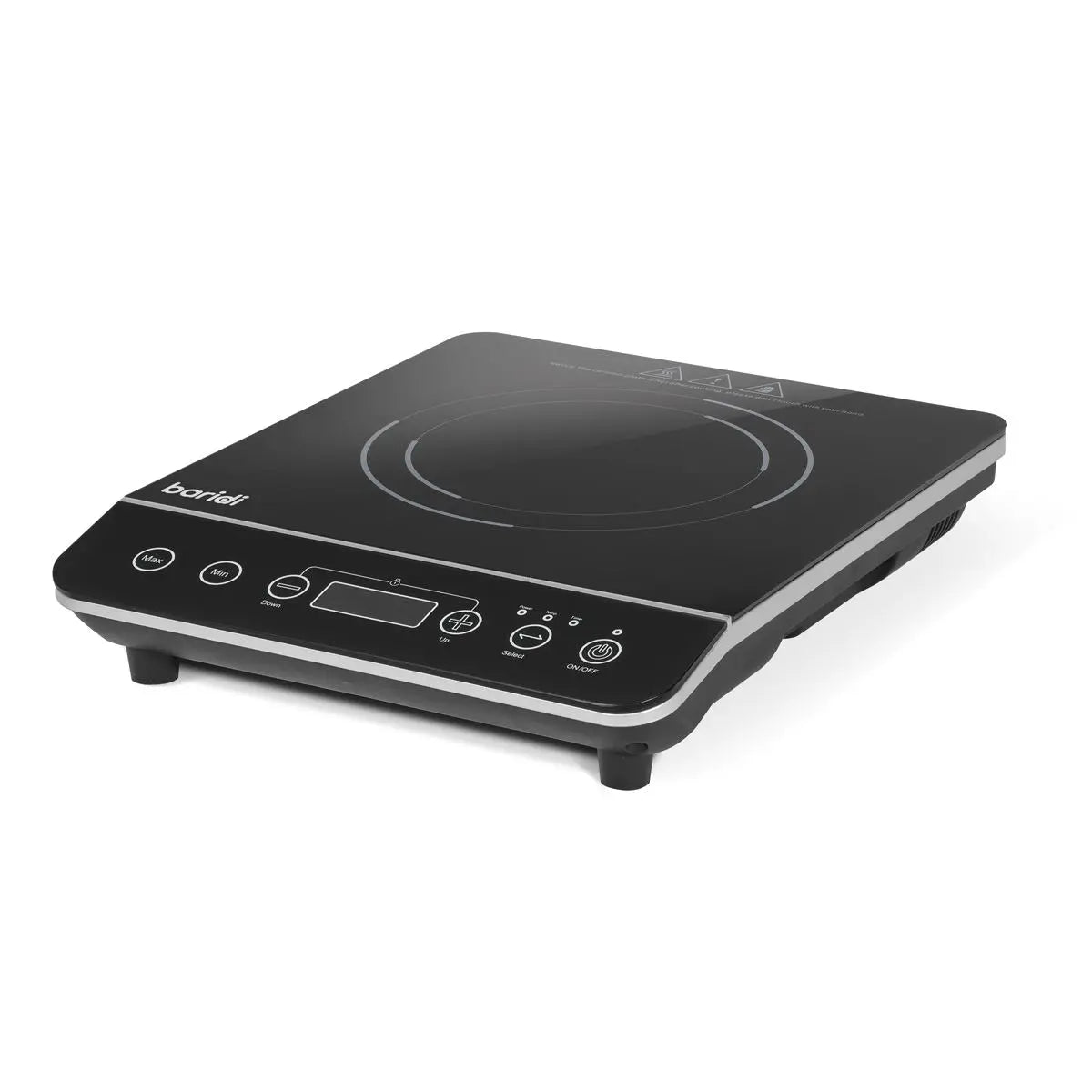 Baridi Induction Hob: Single Zone with 13A Plug, 10 Power Settings 200W-2000W, Touch Controls, 3-Hour Timer Function, Child Lock, Black White Rose Tools
