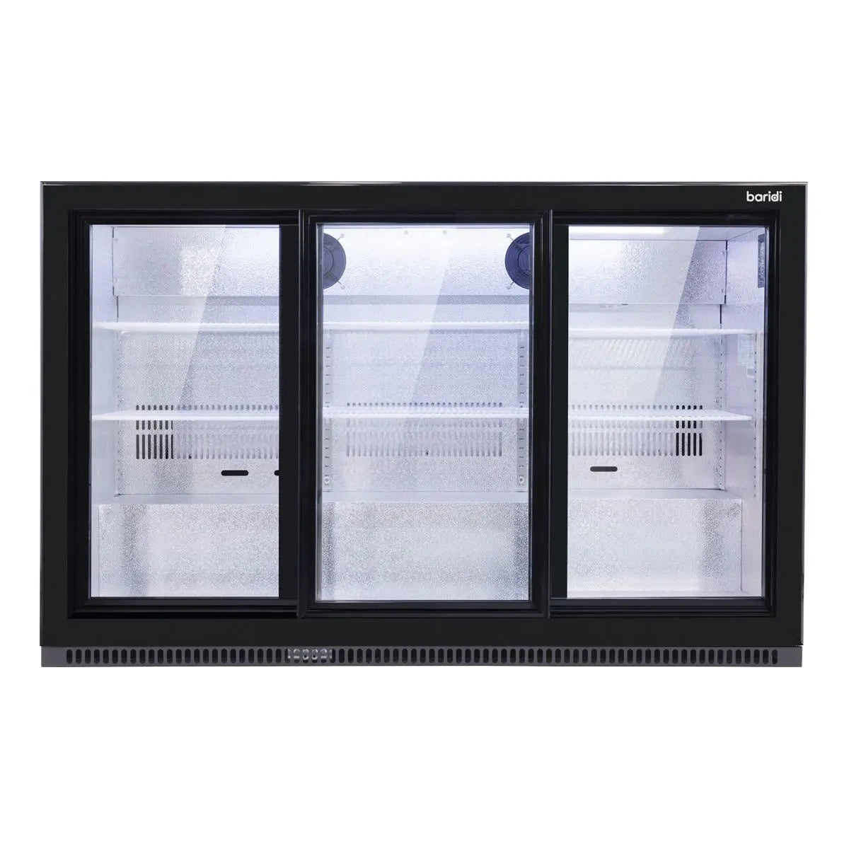 Baridi Sliding Triple Door, Back Bar Drinks Fridge/Cooler, 307L Capacity White Rose Tools
