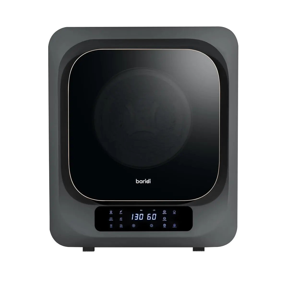 Baridi Small Tumble Dryer, Portable, 2.5kg, Vented, Perfect for Counter Top or Wall Mounted Use with Digital Controls, Compact, Black Mini Spin Dryer - DH229  White Rose Tools